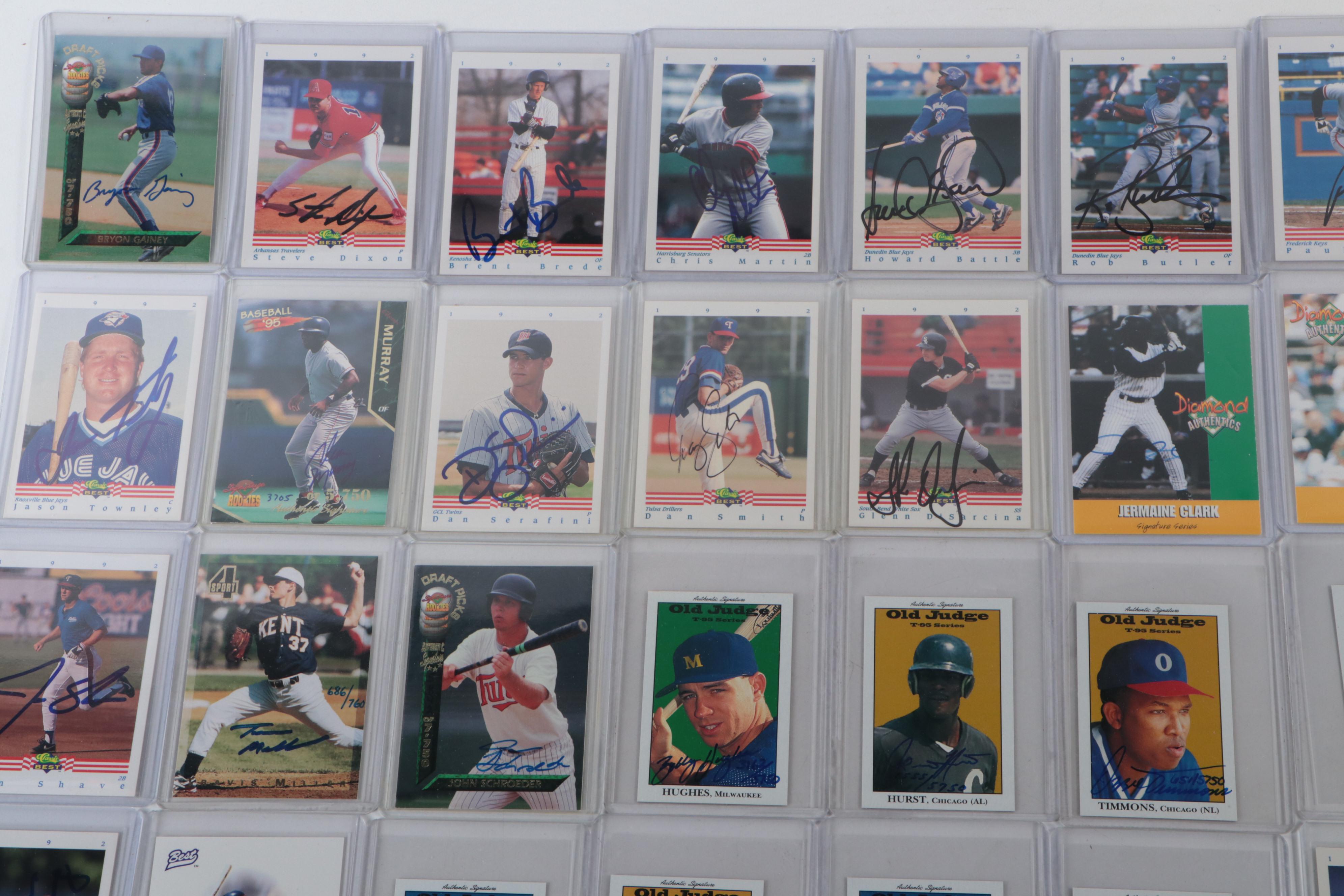 Signed Baseball Cards Featuring Gordon Amerson, David McCarty, and More