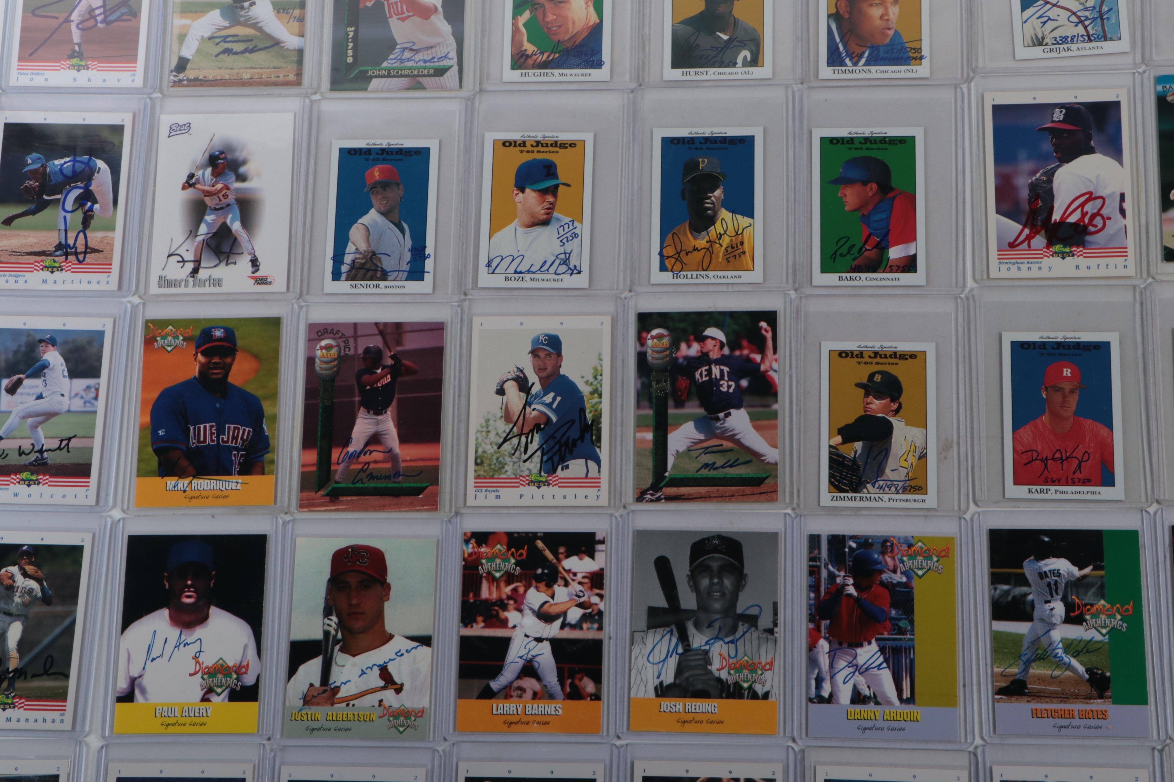 Signed Baseball Cards Featuring Gordon Amerson, David McCarty, and More
