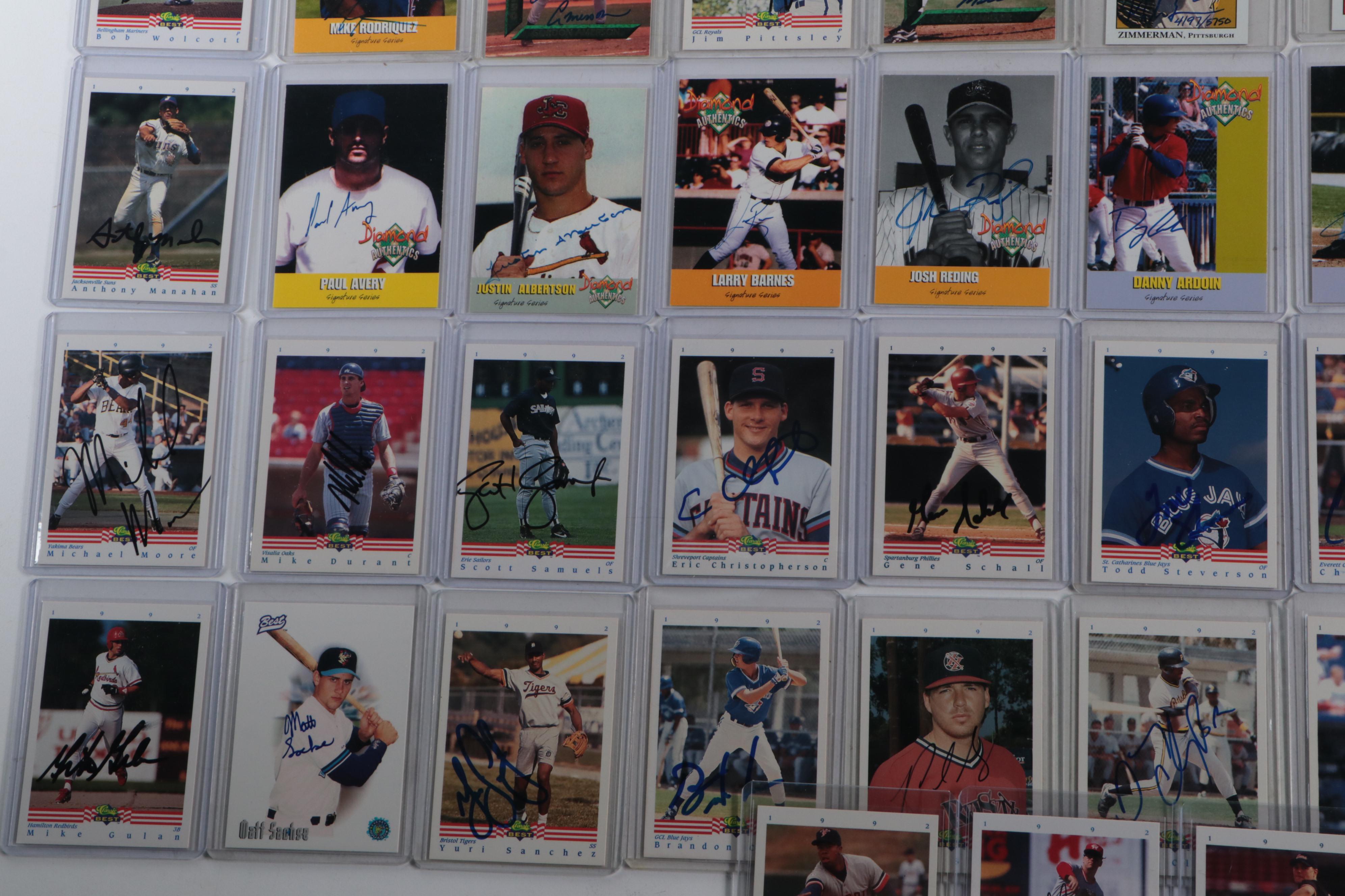 Signed Baseball Cards Featuring Gordon Amerson, David McCarty, and More