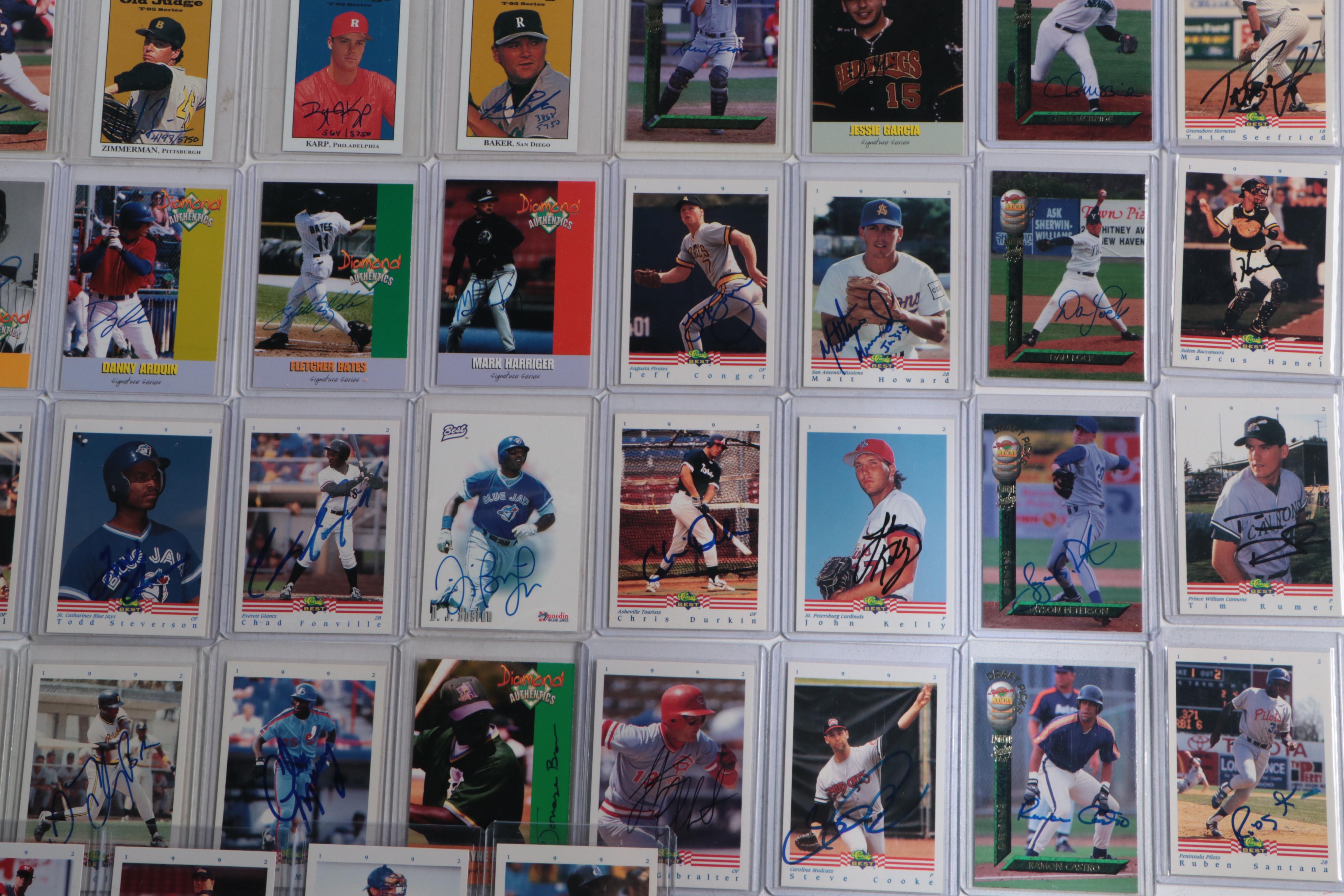 Signed Baseball Cards Featuring Gordon Amerson, David McCarty, and More