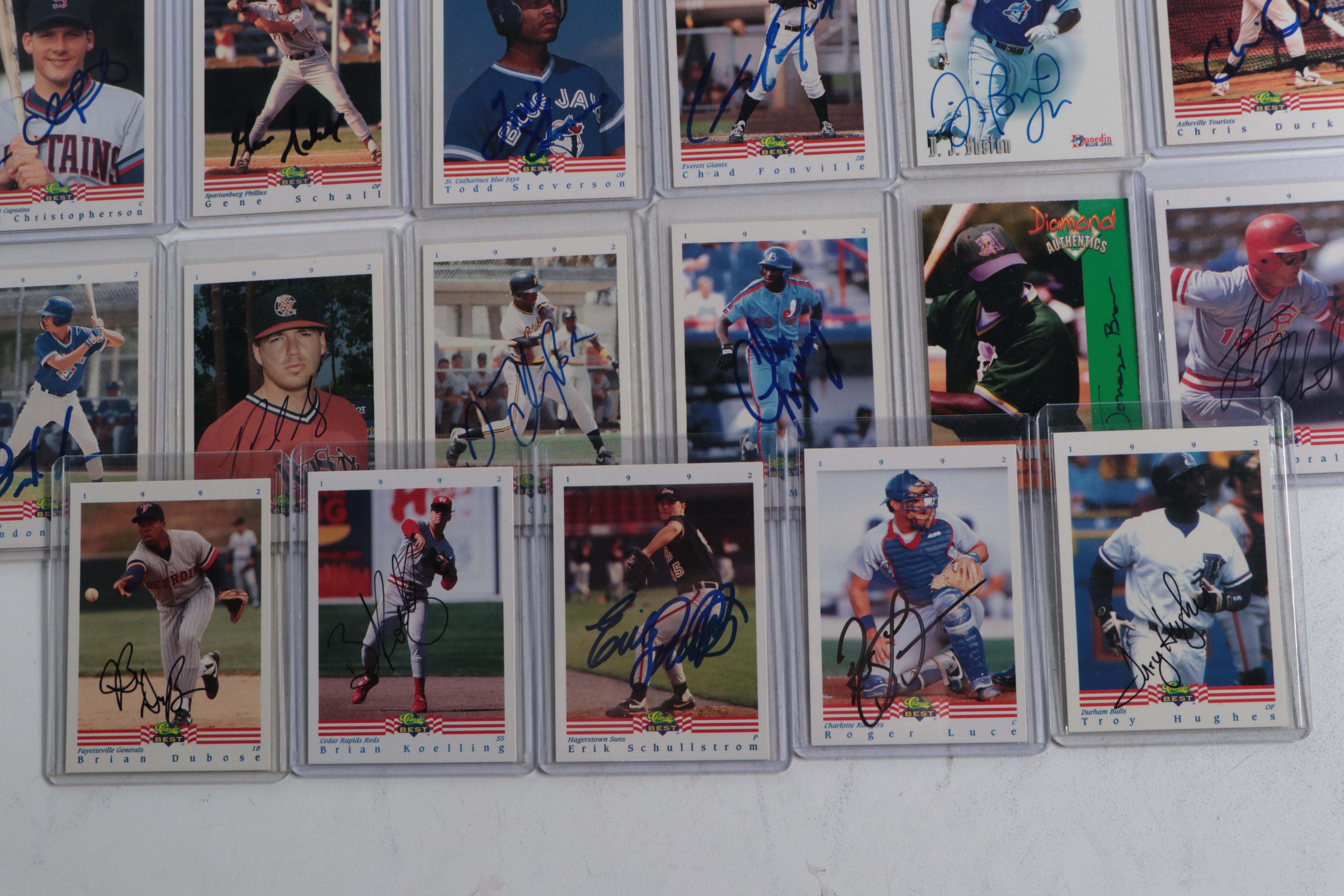 Signed Baseball Cards Featuring Gordon Amerson, David McCarty, and More
