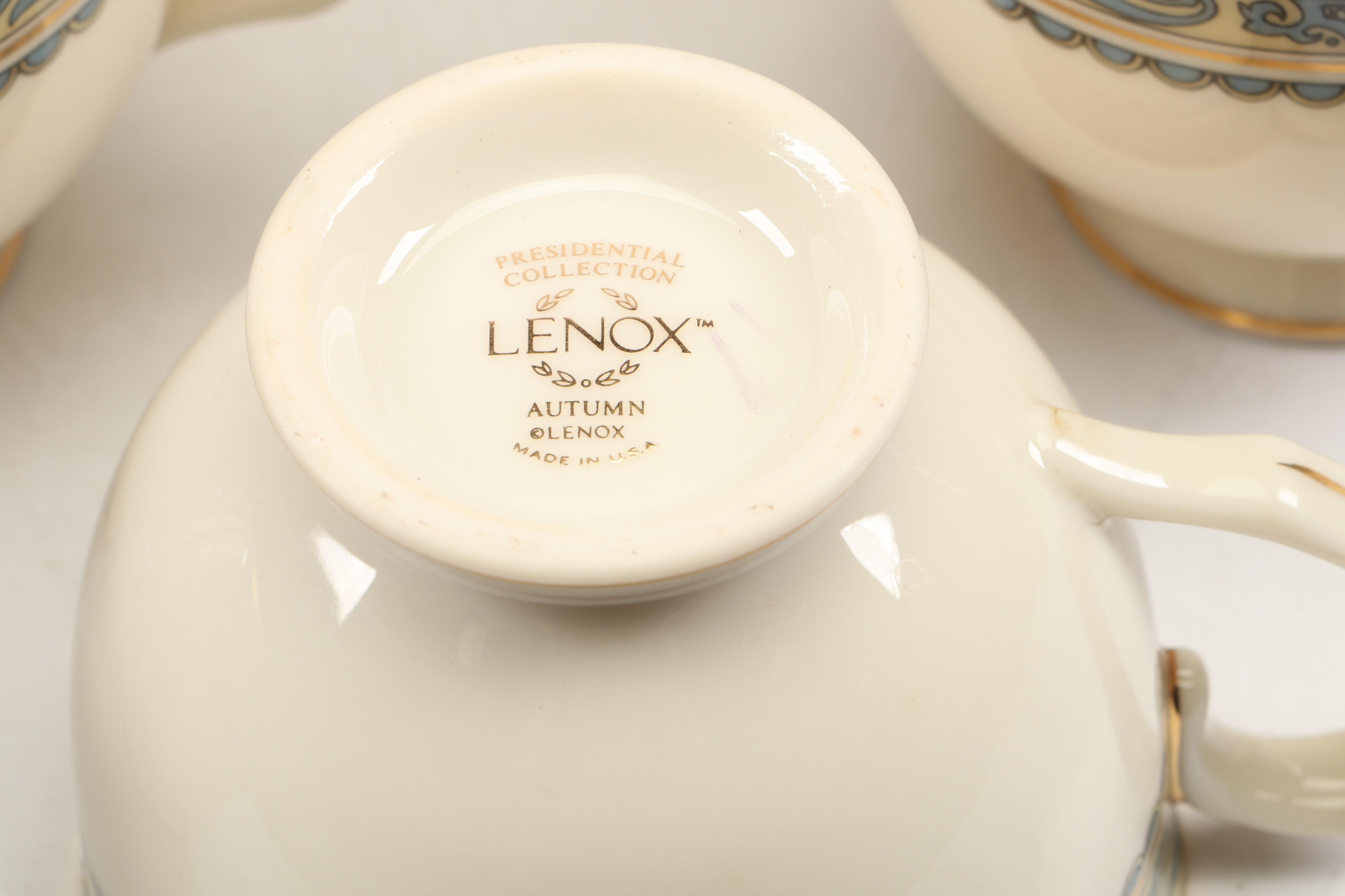 Lenox Presidential Collection "Autumn" Bone China Dinnerware with Table Linens