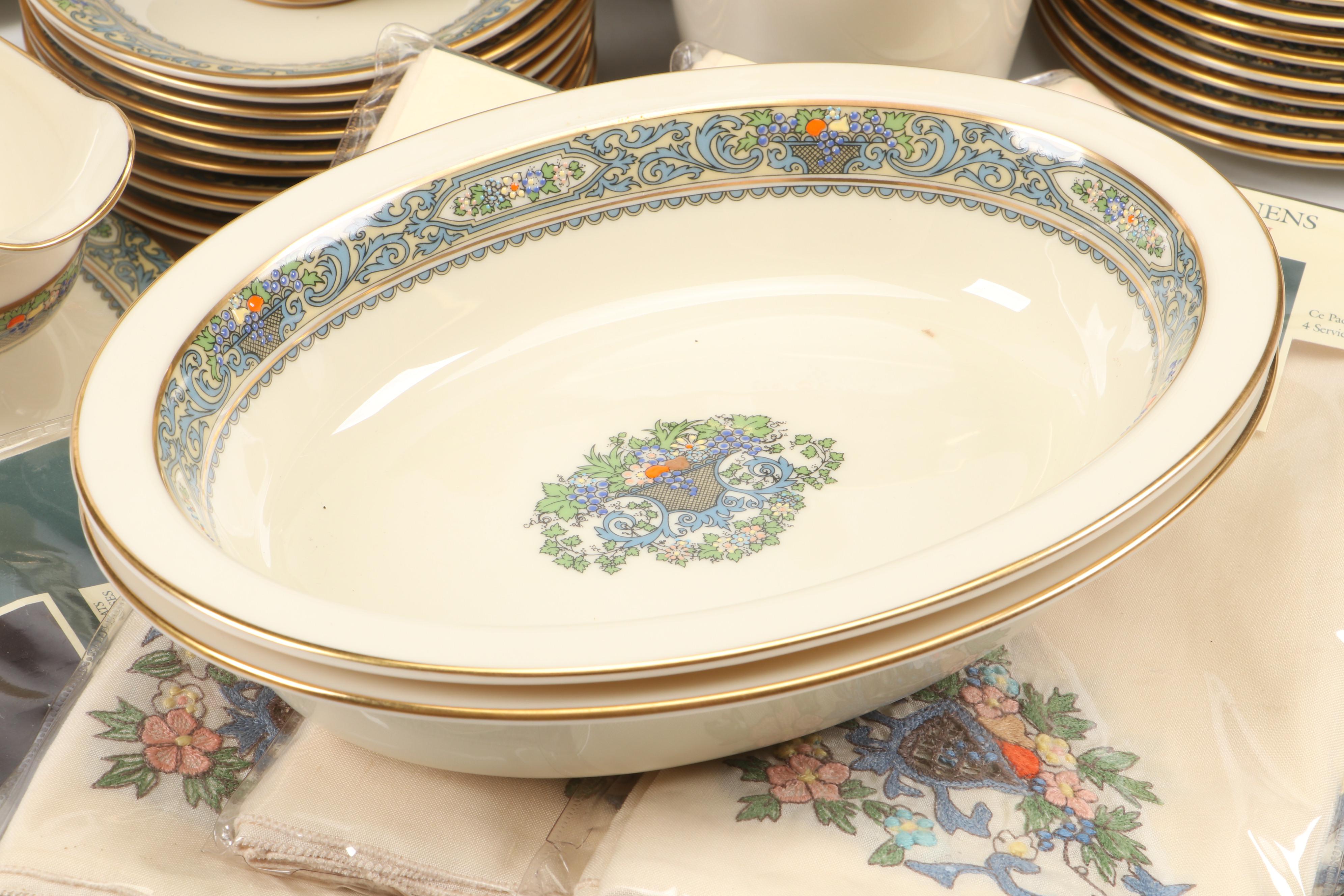 Lenox Presidential Collection "Autumn" Bone China Dinnerware with Table Linens