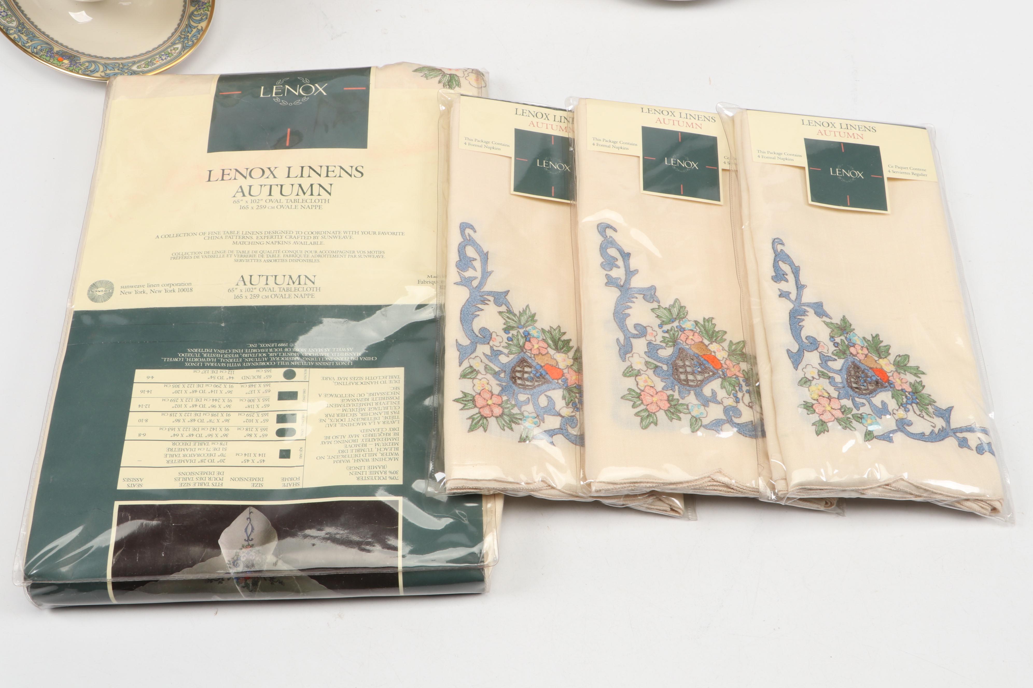 Lenox Presidential Collection "Autumn" Bone China Dinnerware with Table Linens