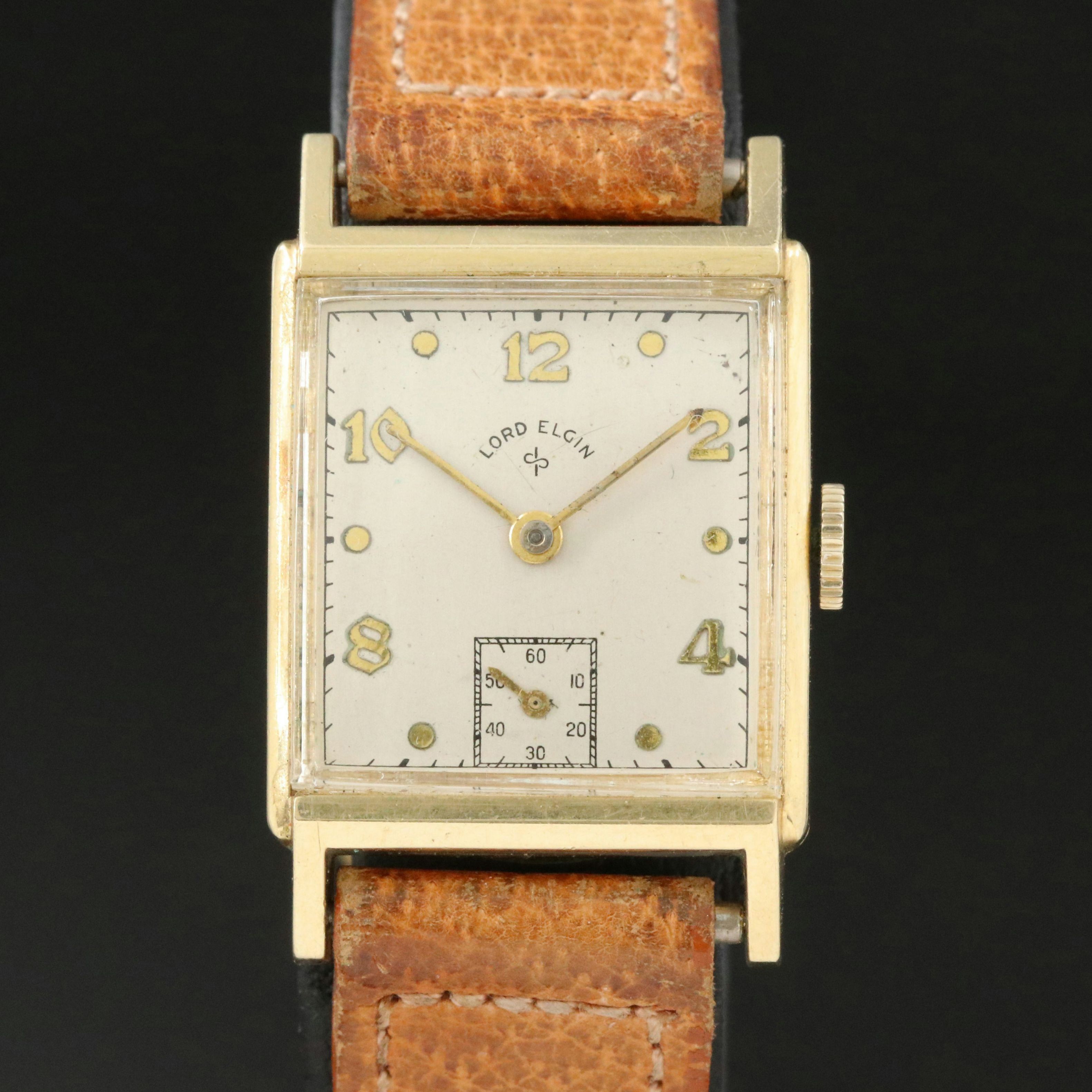 Vintage 14K Lord Elgin Manual Wind Watch