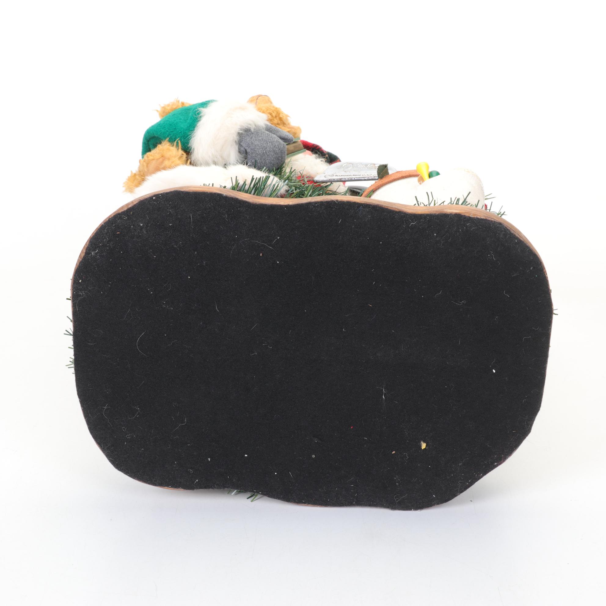 Signed Golfing Santa Claus Statue, 2009