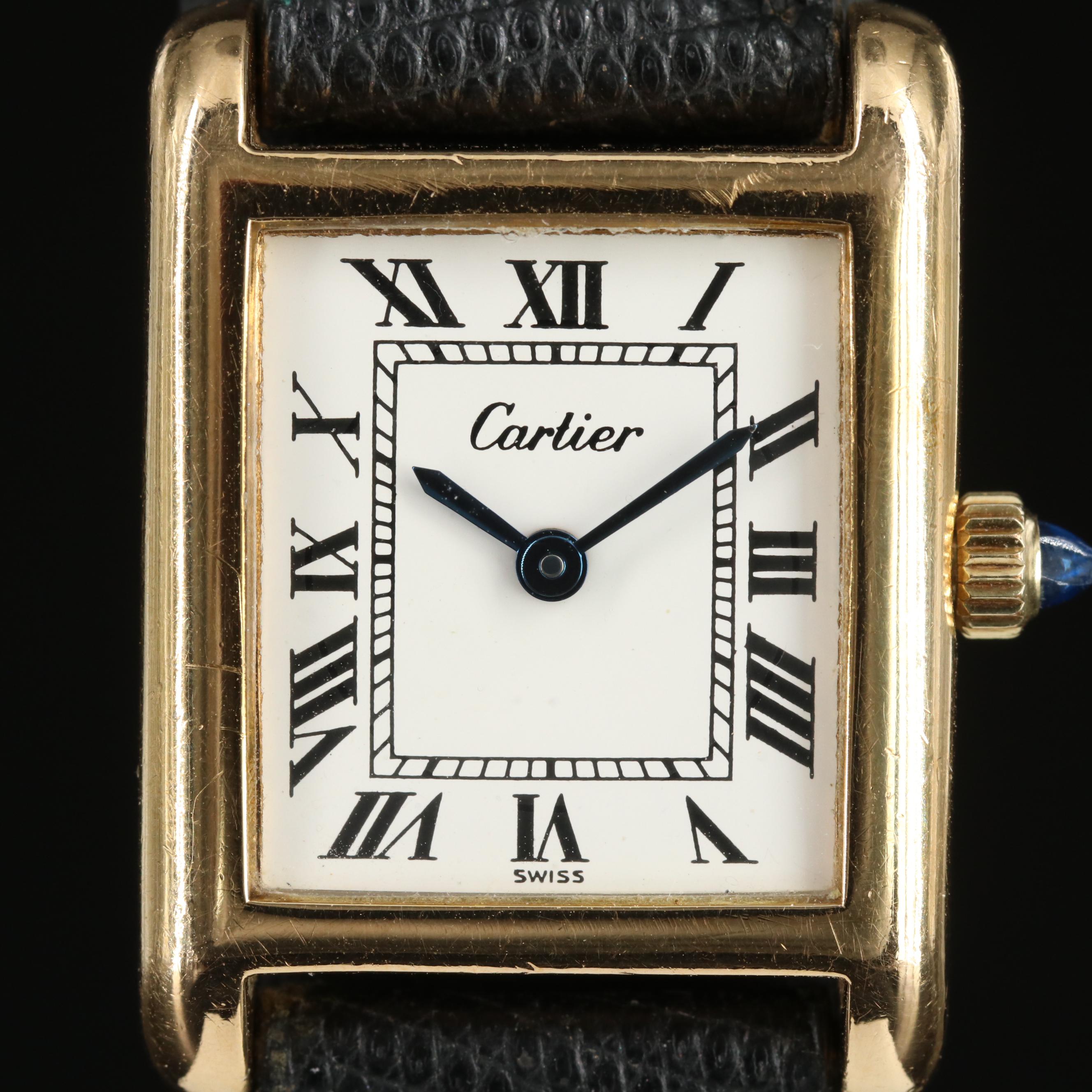 Cartier Tank Gold Plated Mechanical Watch