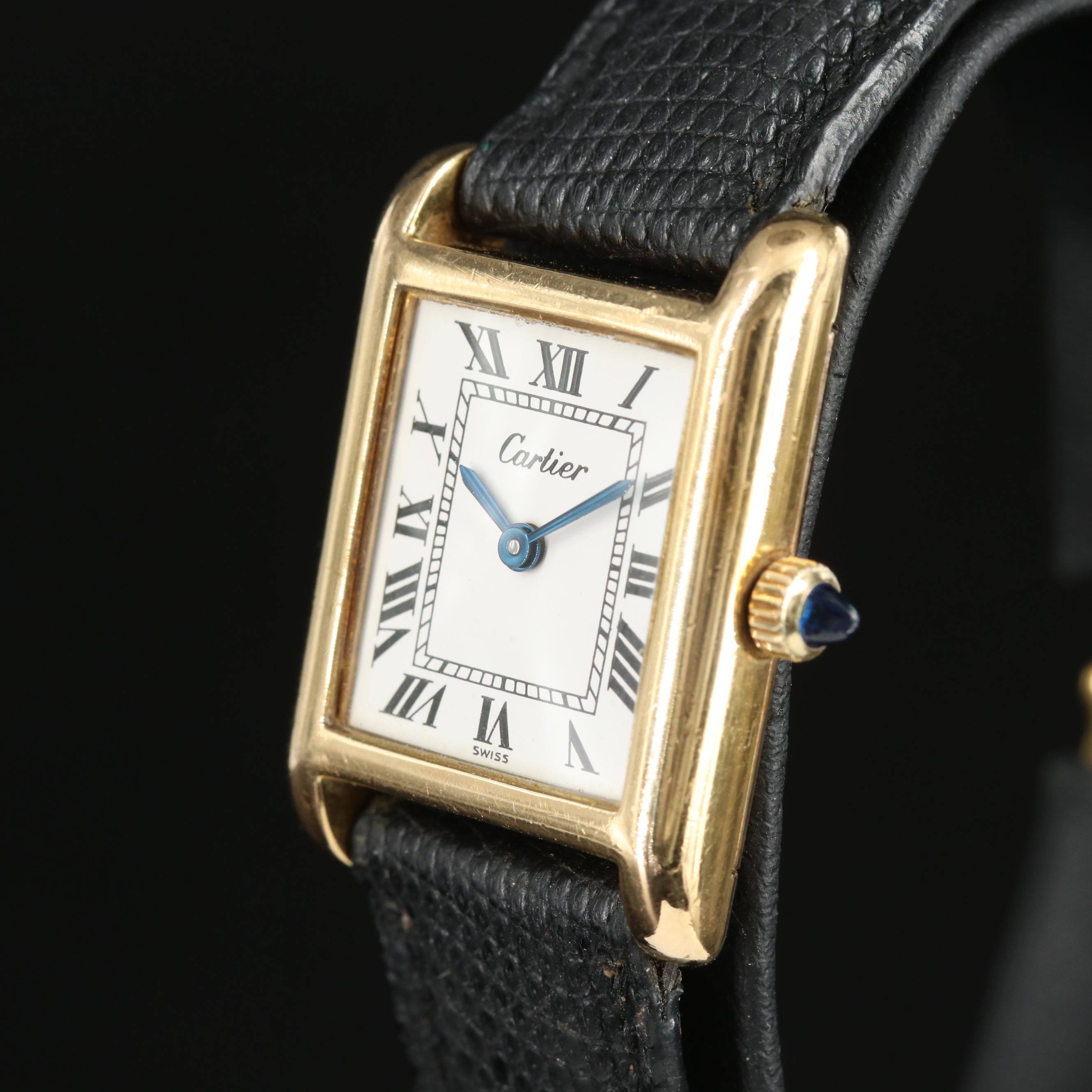 Cartier Tank Gold Plated Mechanical Watch
