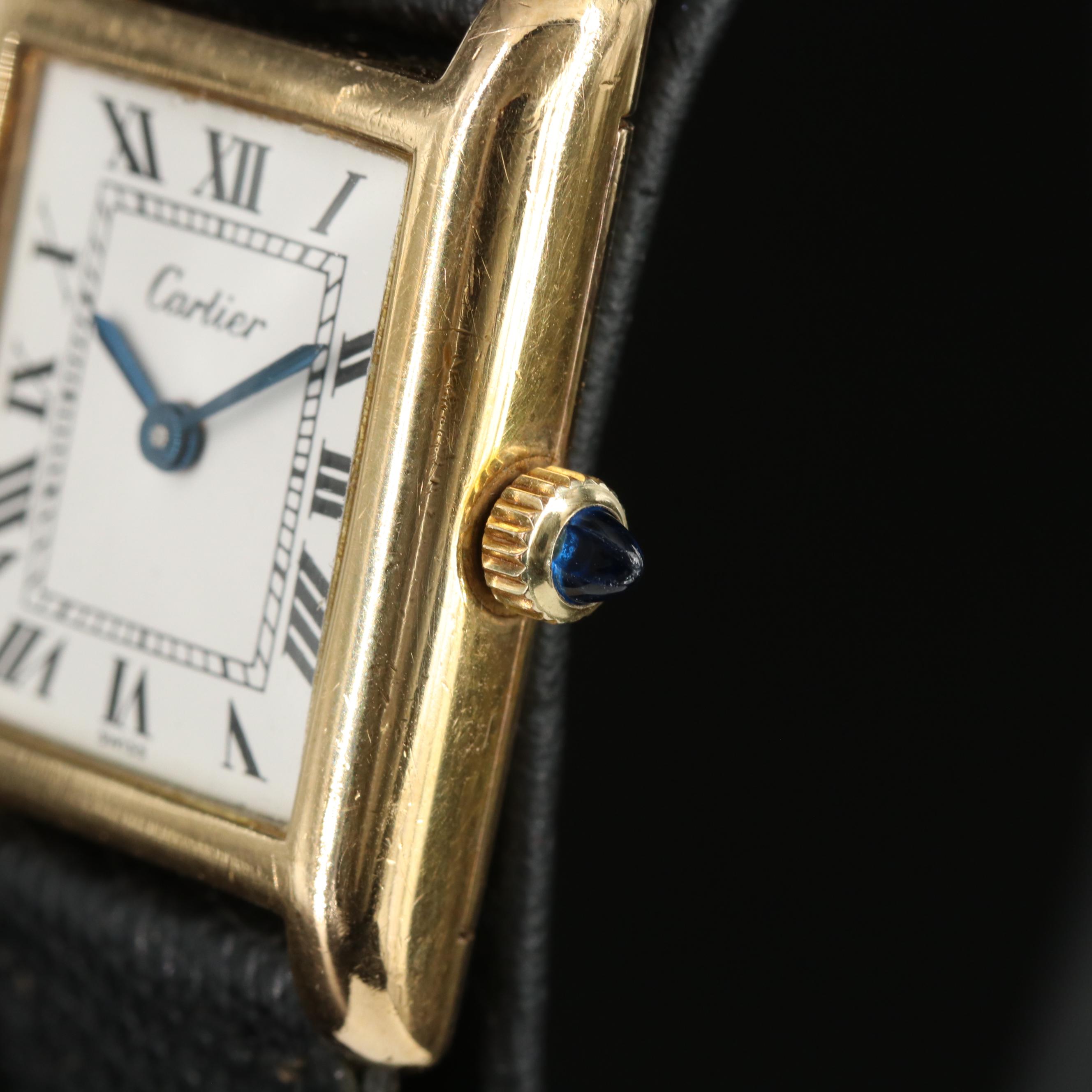 Cartier Tank Gold Plated Mechanical Watch