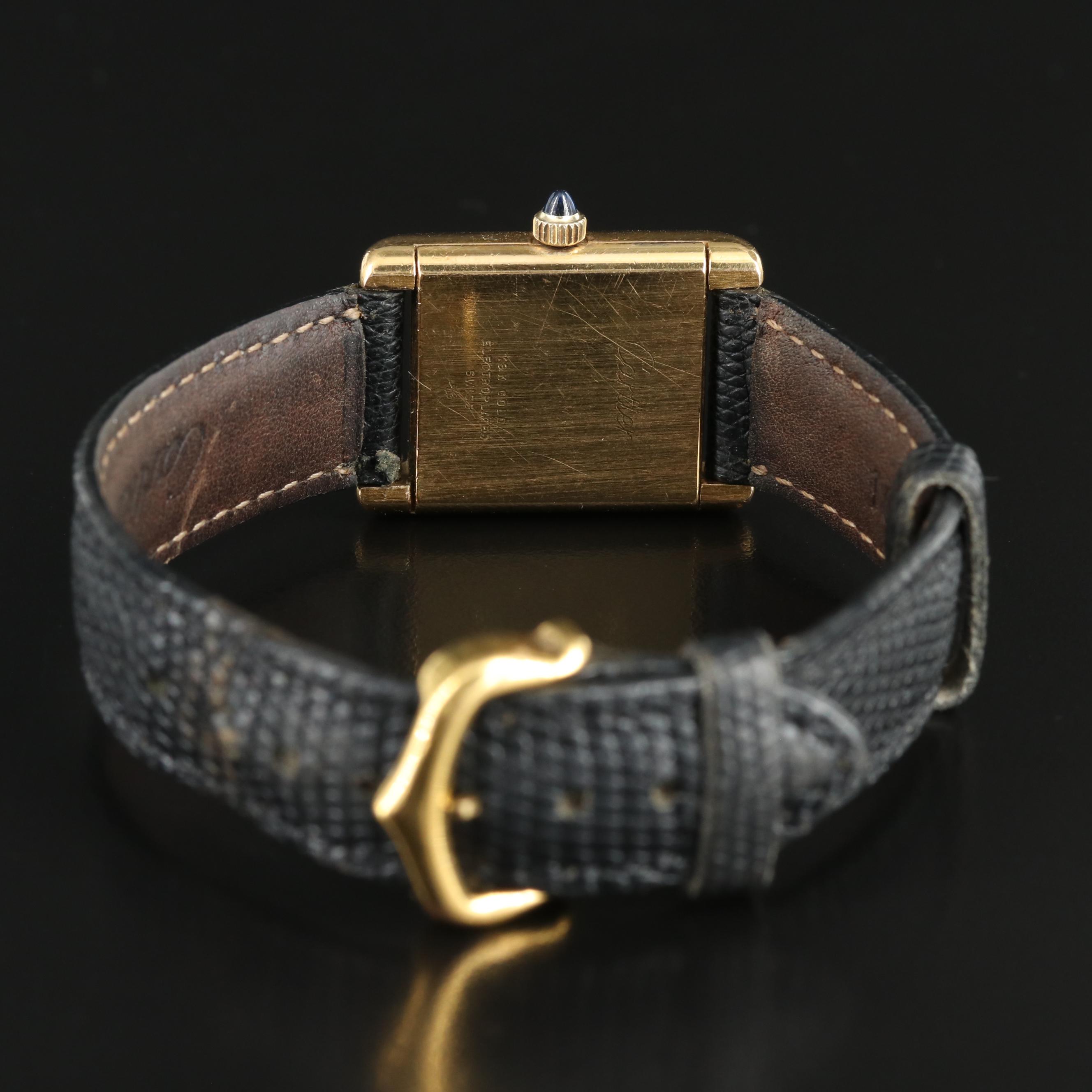 Cartier Tank Gold Plated Mechanical Watch