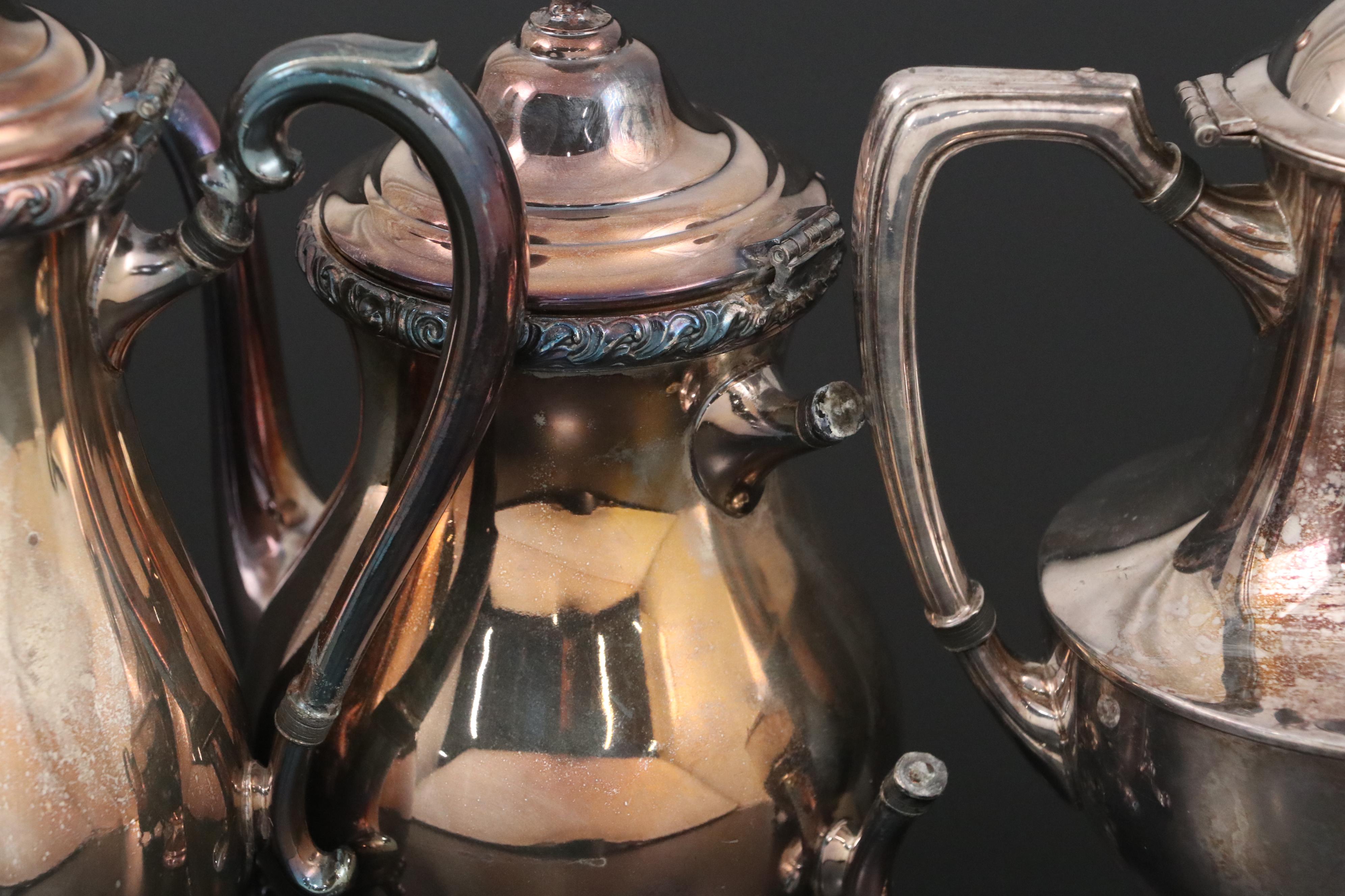 International Silver Co. "Wickford" Silver Plate Tea Service with More Serveware