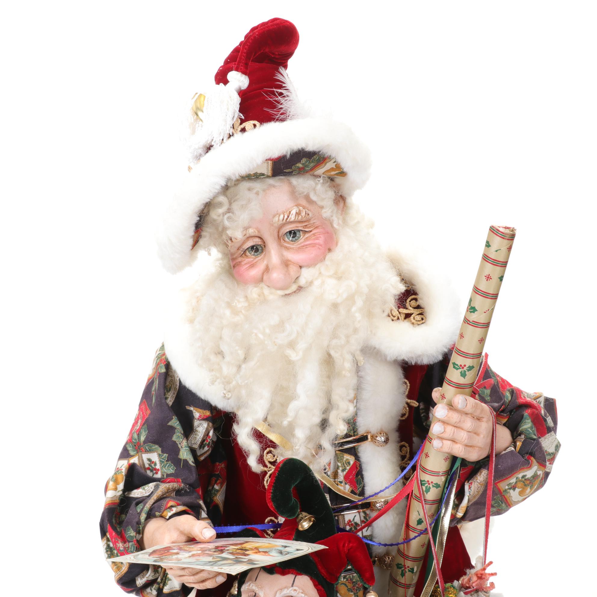 Amaranth Productions Santa with Jack-in-the-Box Figurine