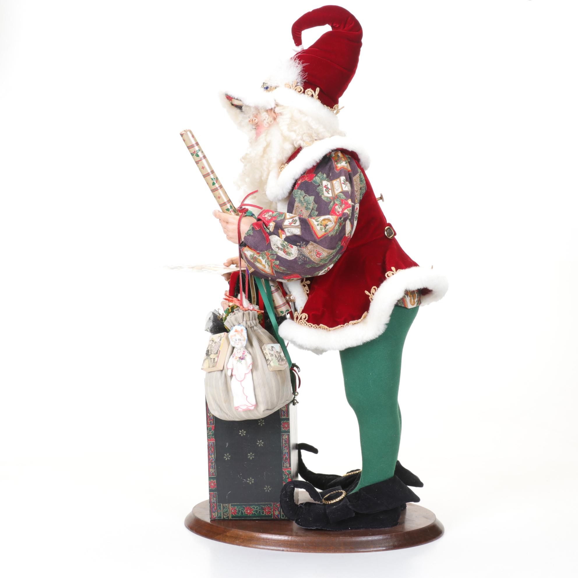 Amaranth Productions Santa with Jack-in-the-Box Figurine