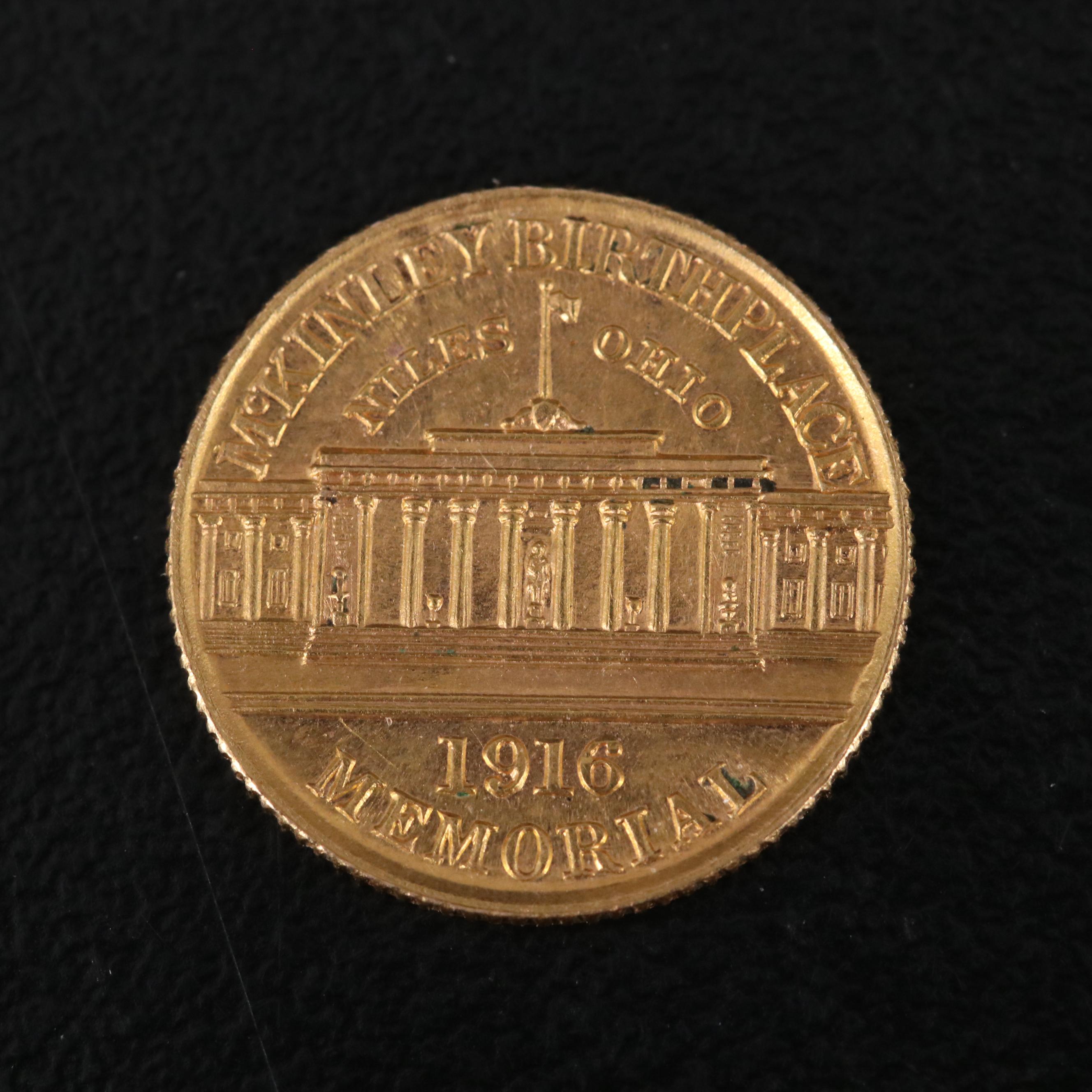 1916 McKinley Commemorative One Dollar Gold Coin