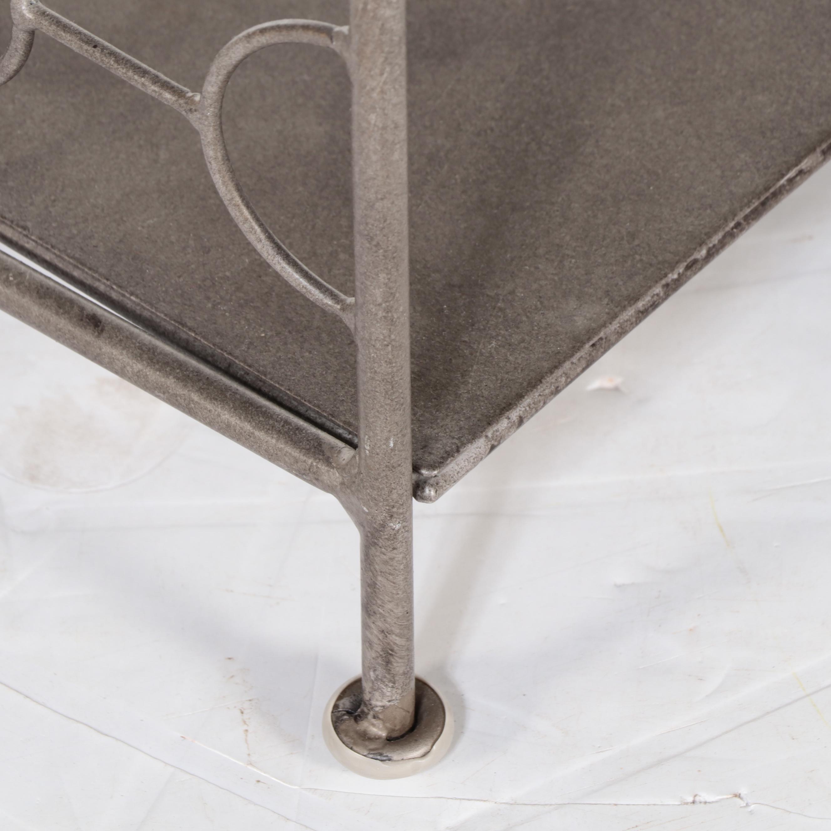 Contemporary Metal Four-Tier Collapsible Bookcase