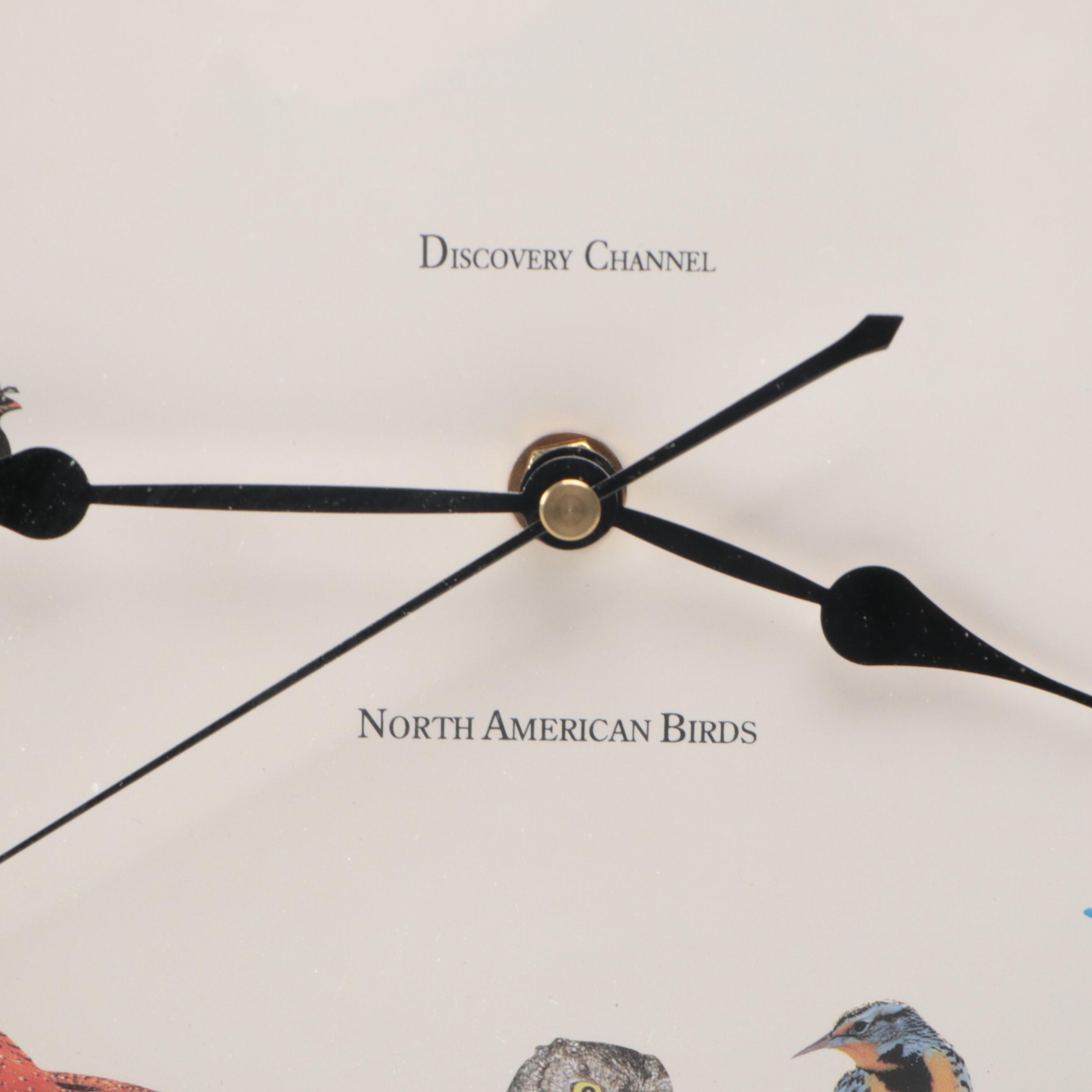 Discovery Channel Novelty "North American Birds" Wall Clock