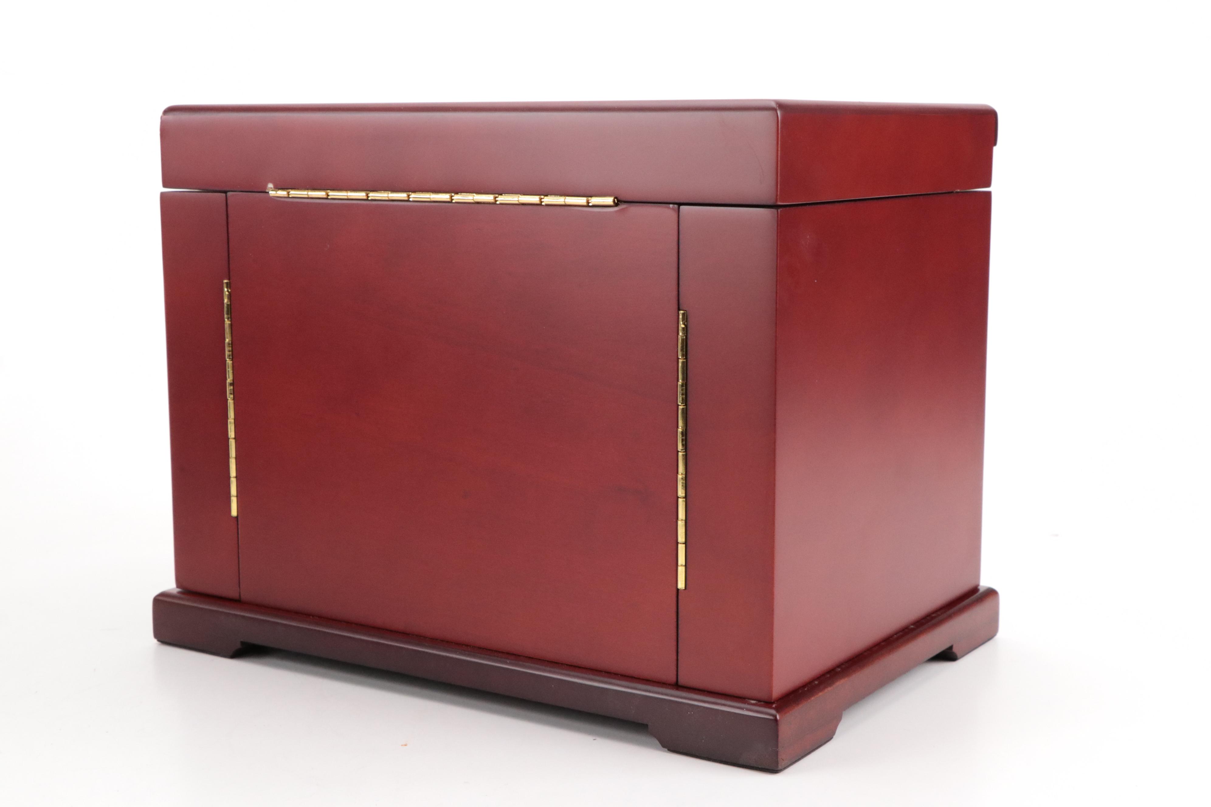 Jere Cherry Wood Finish Jewelry Box