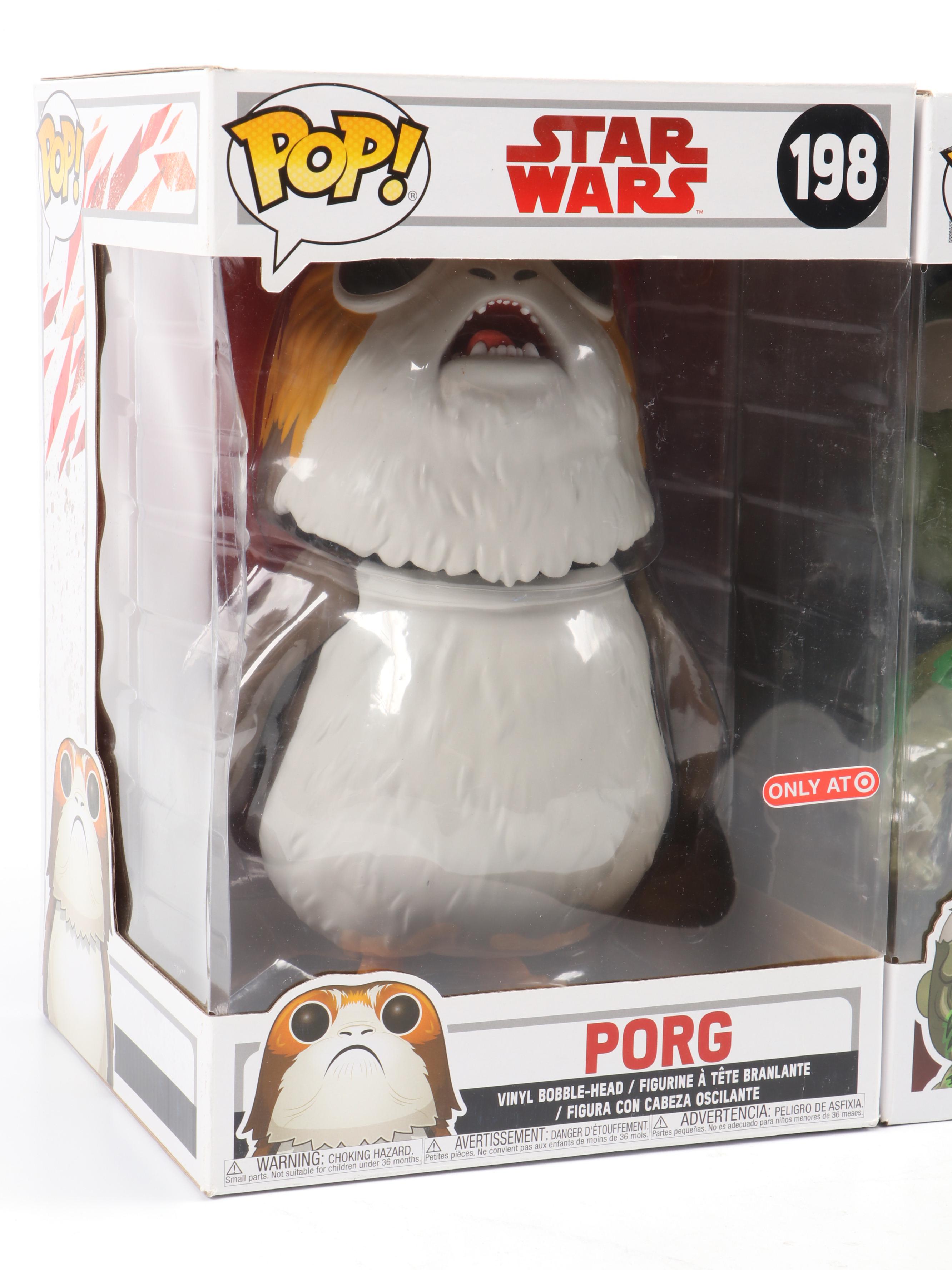 Funko Pop! Porg and Zombie Hulk Vinyl Figurines in Boxes