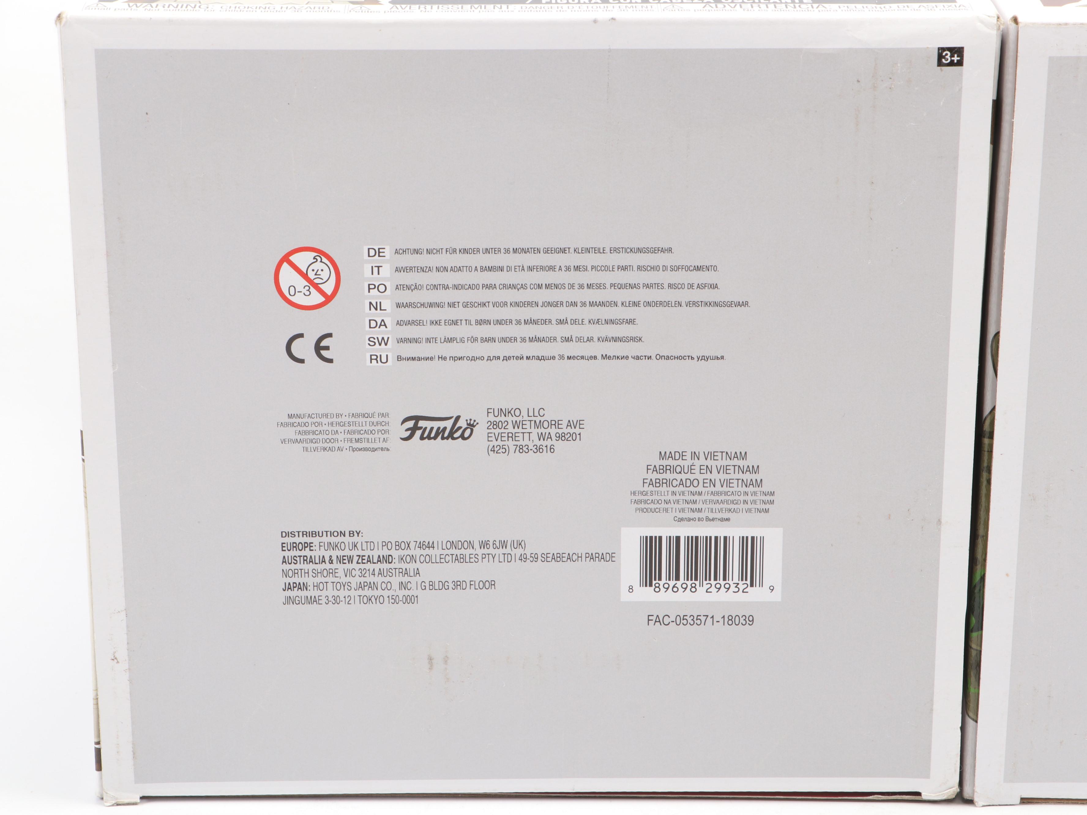 Funko Pop! Porg and Zombie Hulk Vinyl Figurines in Boxes