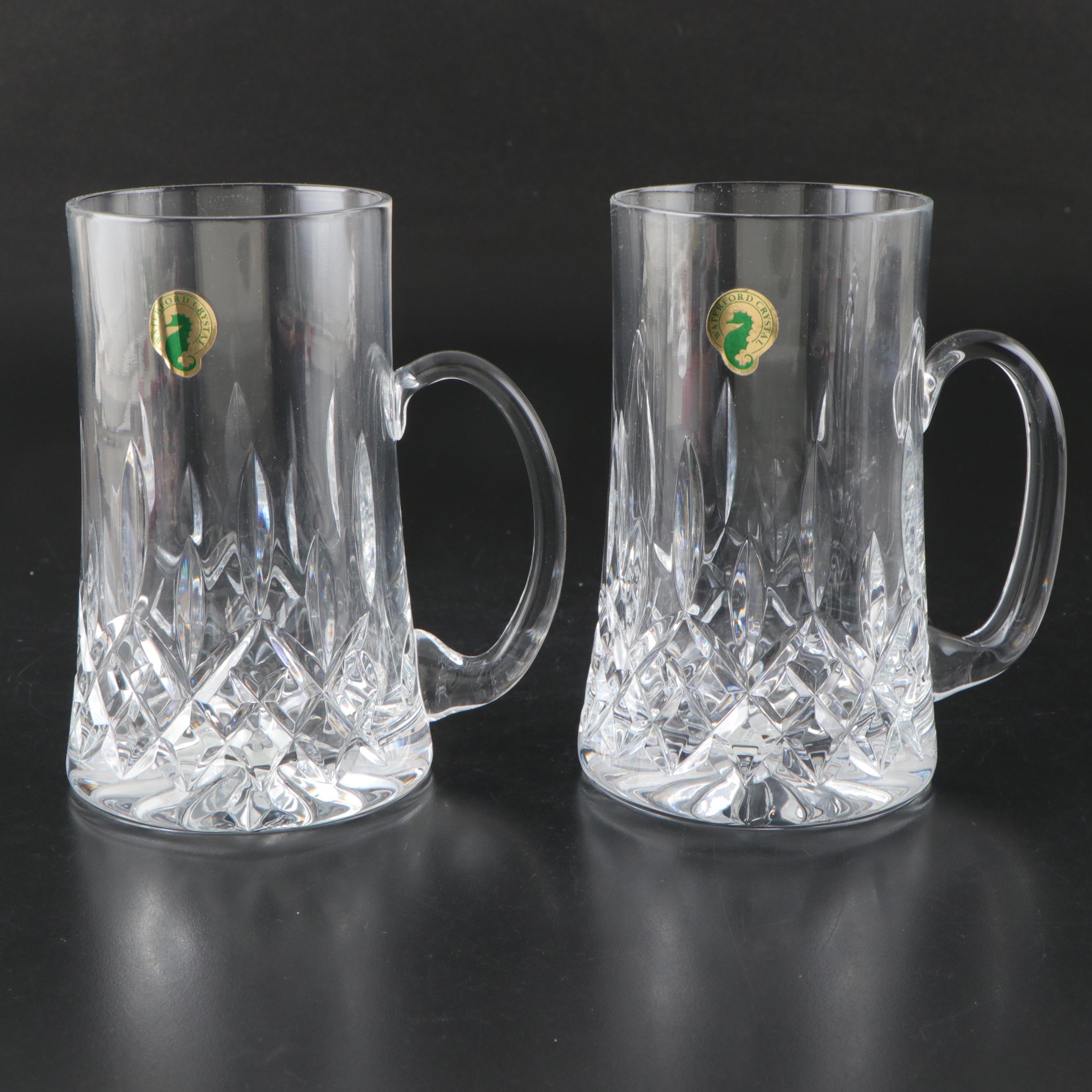 Pair of Waterford Crystal "Lismore" Beer Mugs