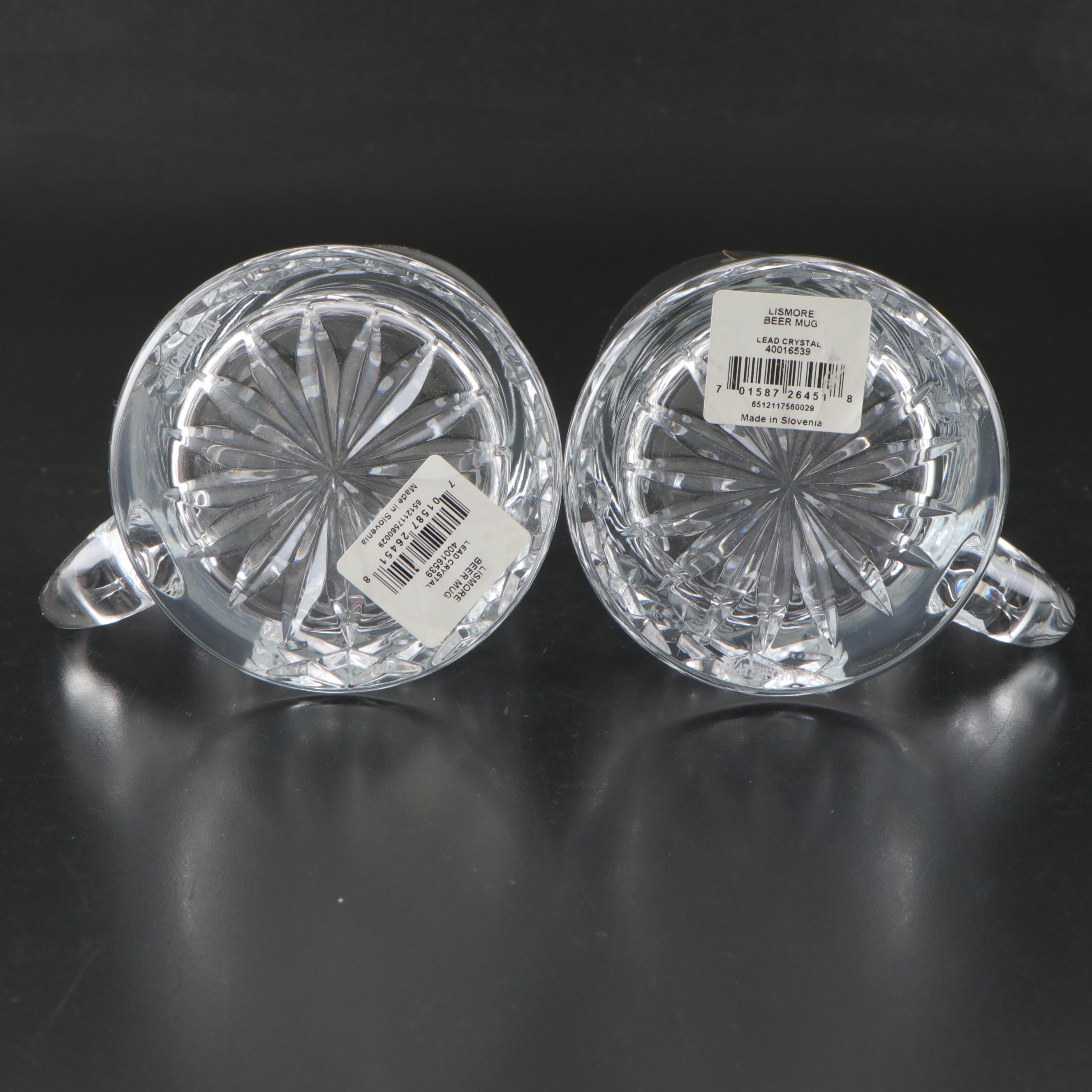 Pair of Waterford Crystal "Lismore" Beer Mugs