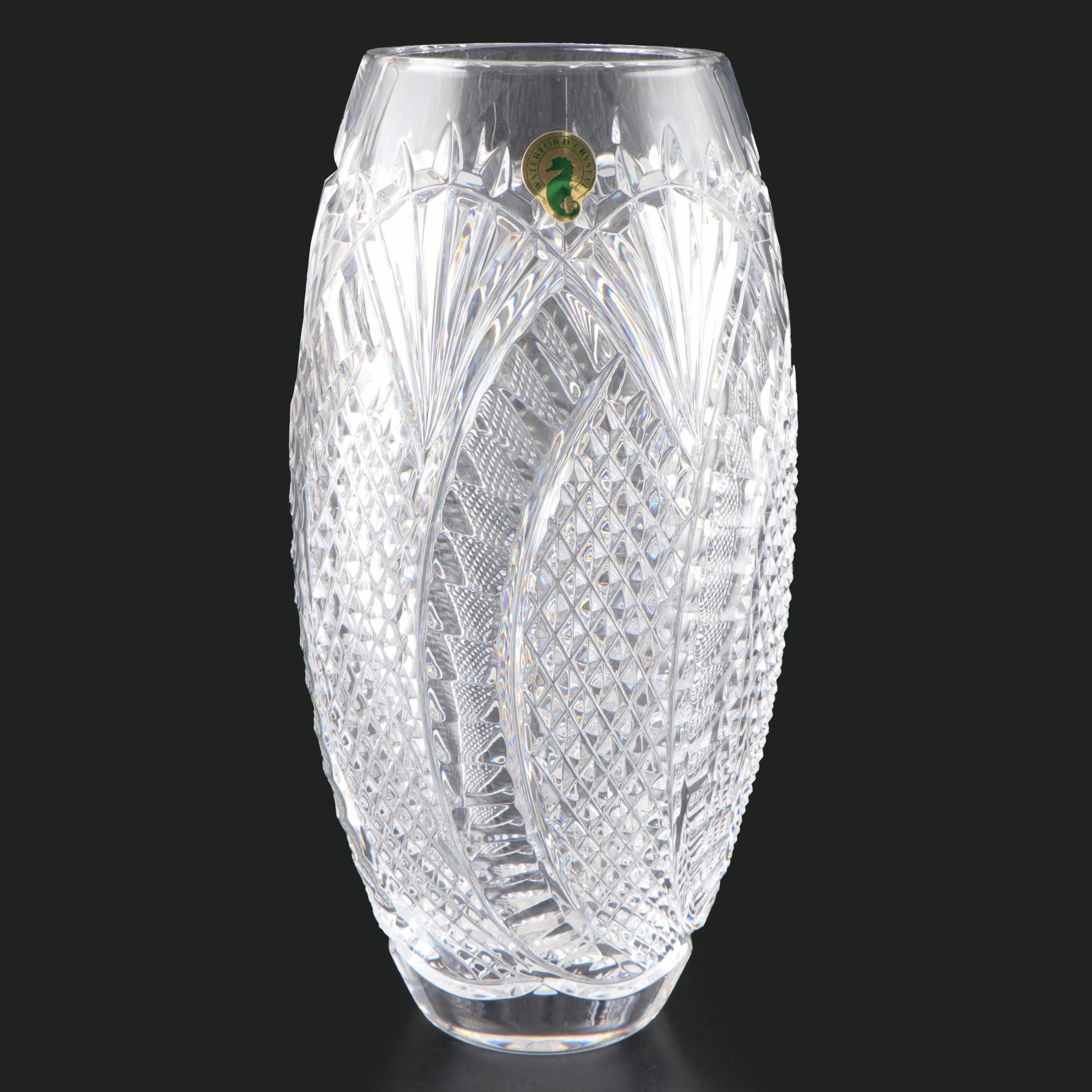 Waterford Crystal "Seahorse" Vase with Original Box