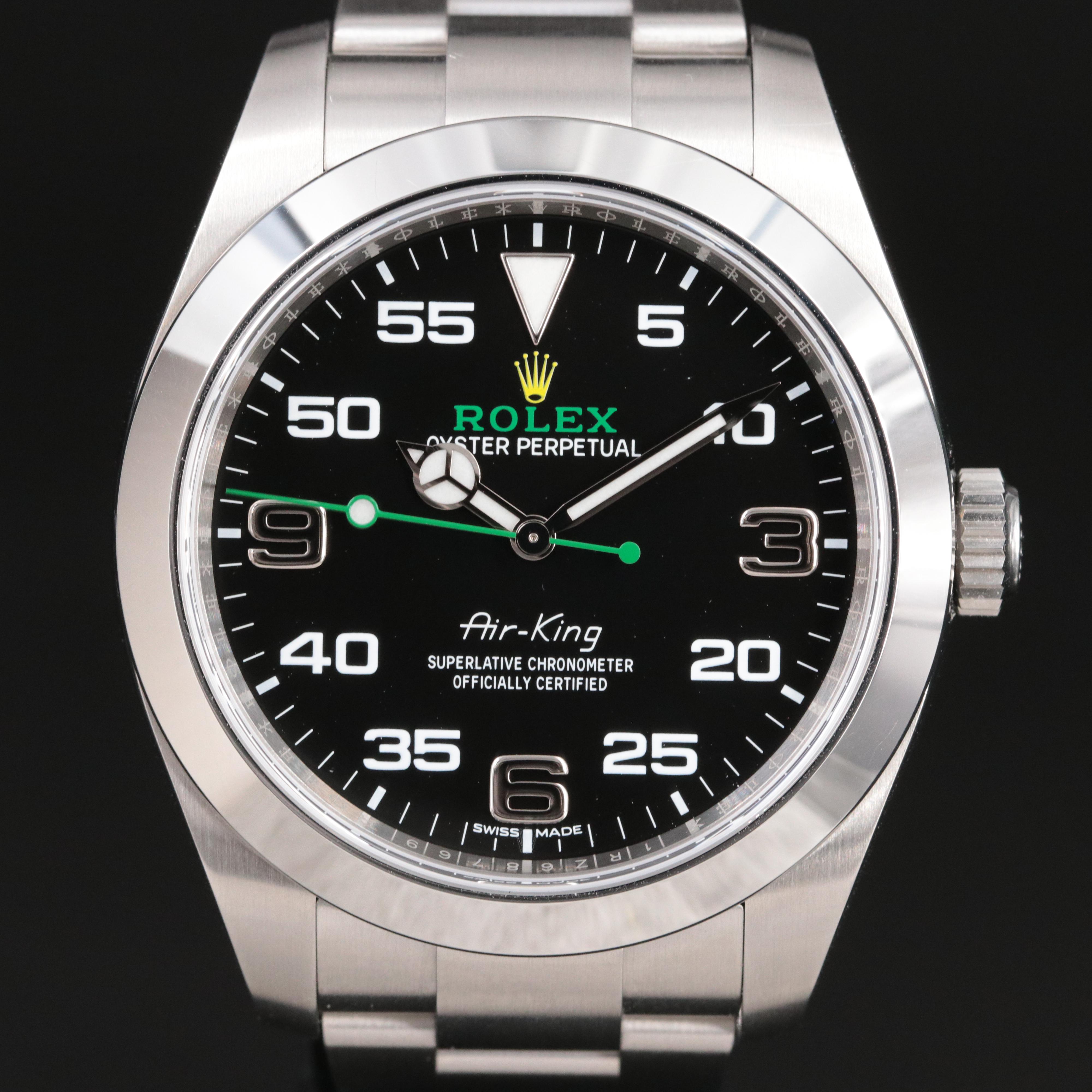 Rolex Air-King Oyster Perpetual Black Dial Watch