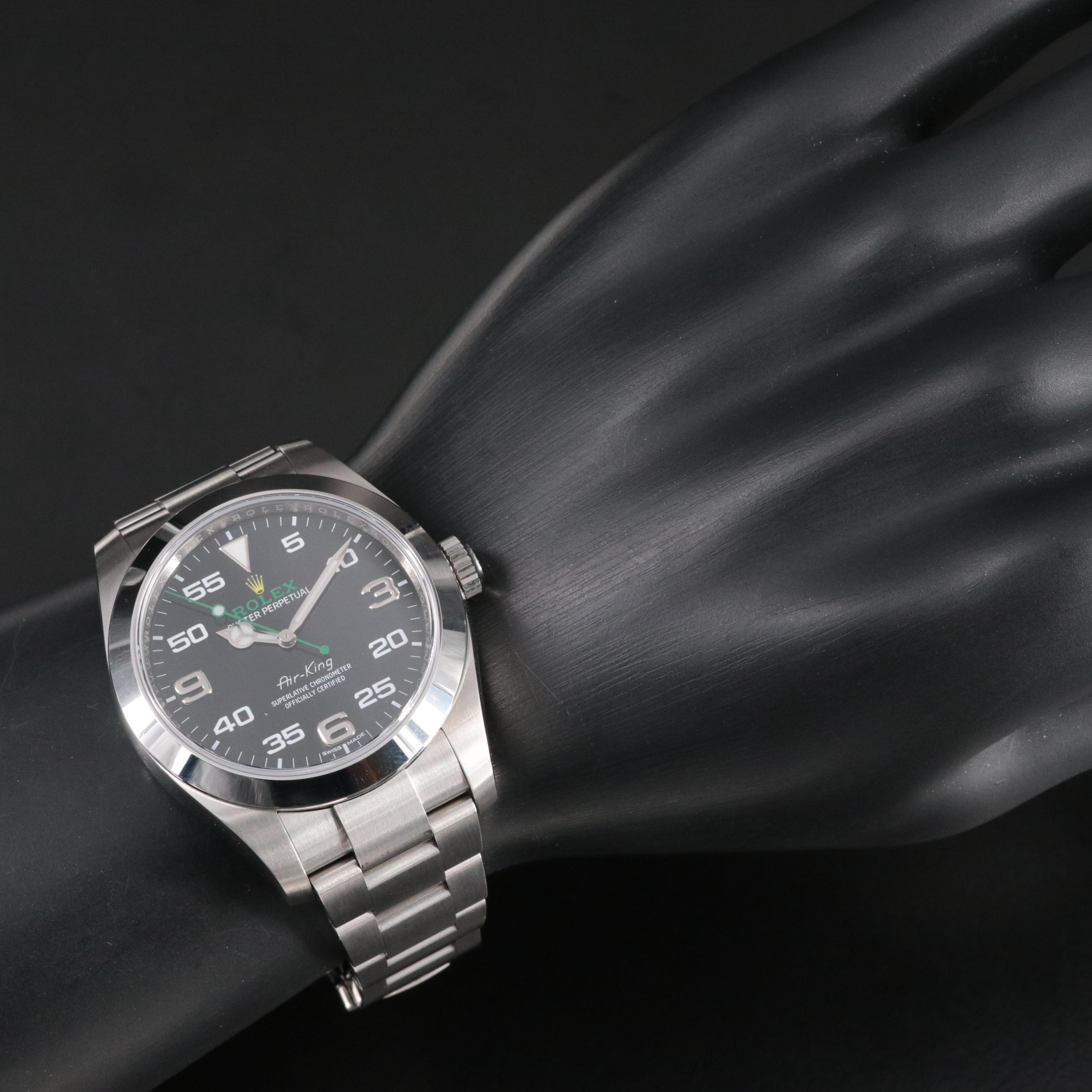 Rolex Air-King Oyster Perpetual Black Dial Watch