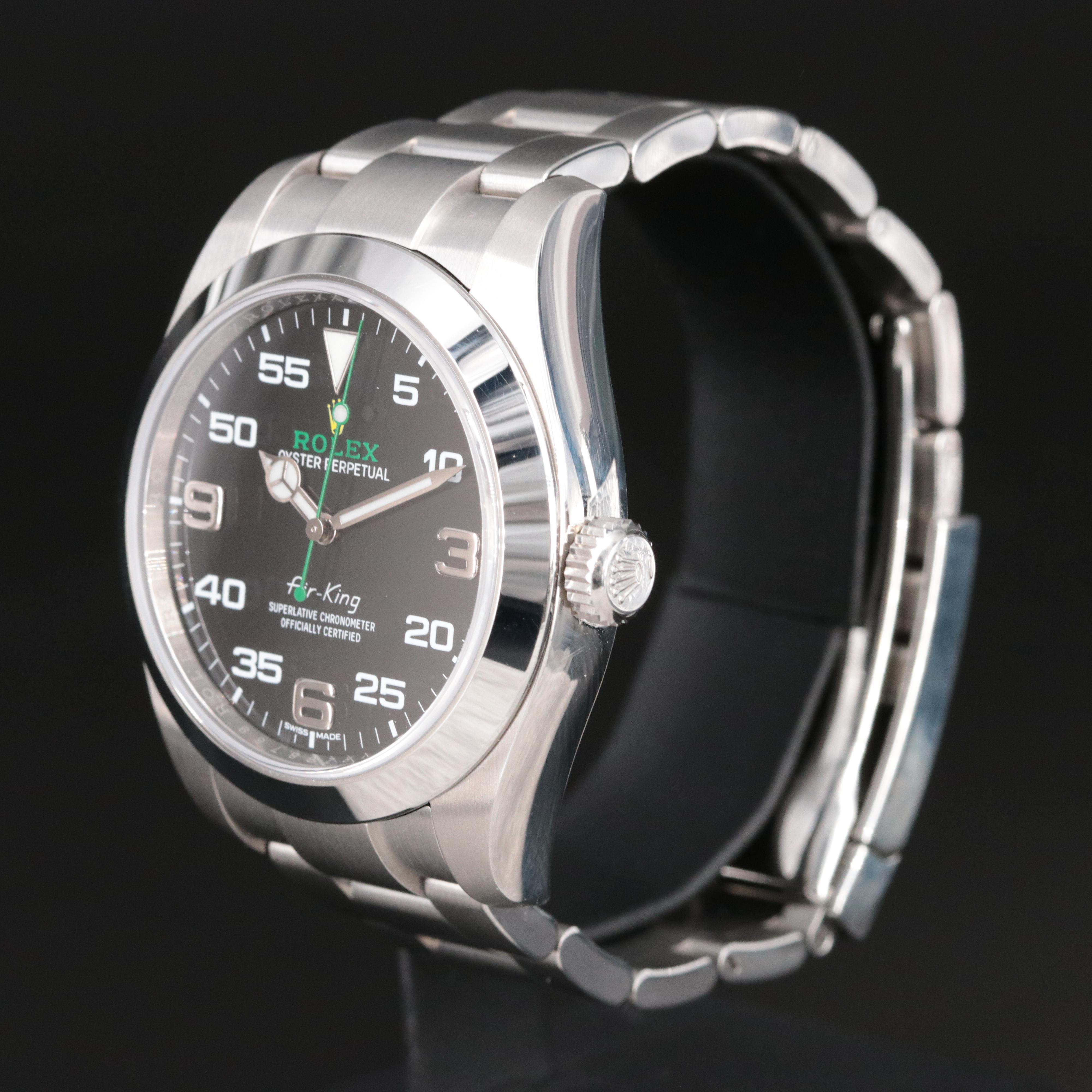 Rolex Air-King Oyster Perpetual Black Dial Watch