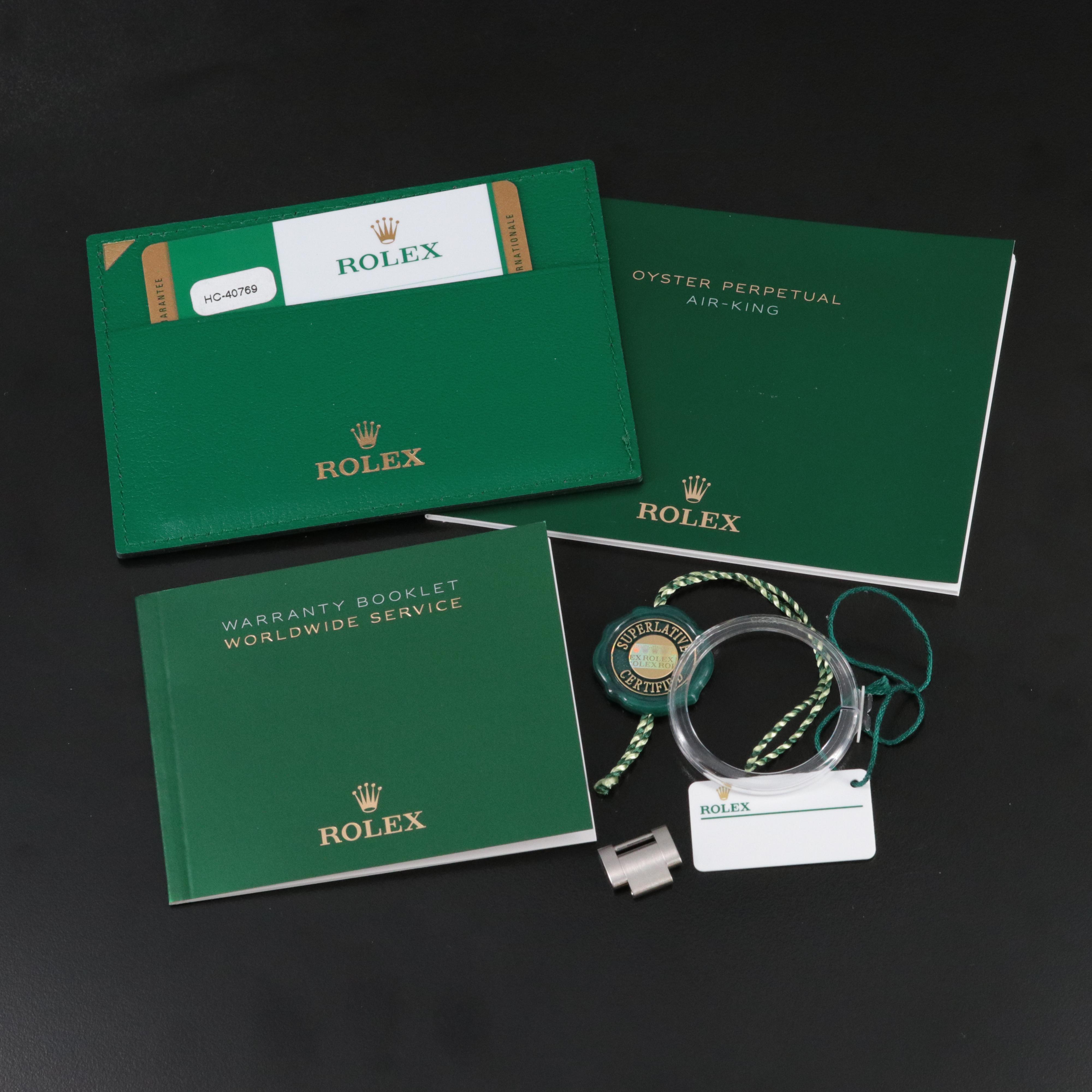 Rolex Air-King Oyster Perpetual Black Dial Watch