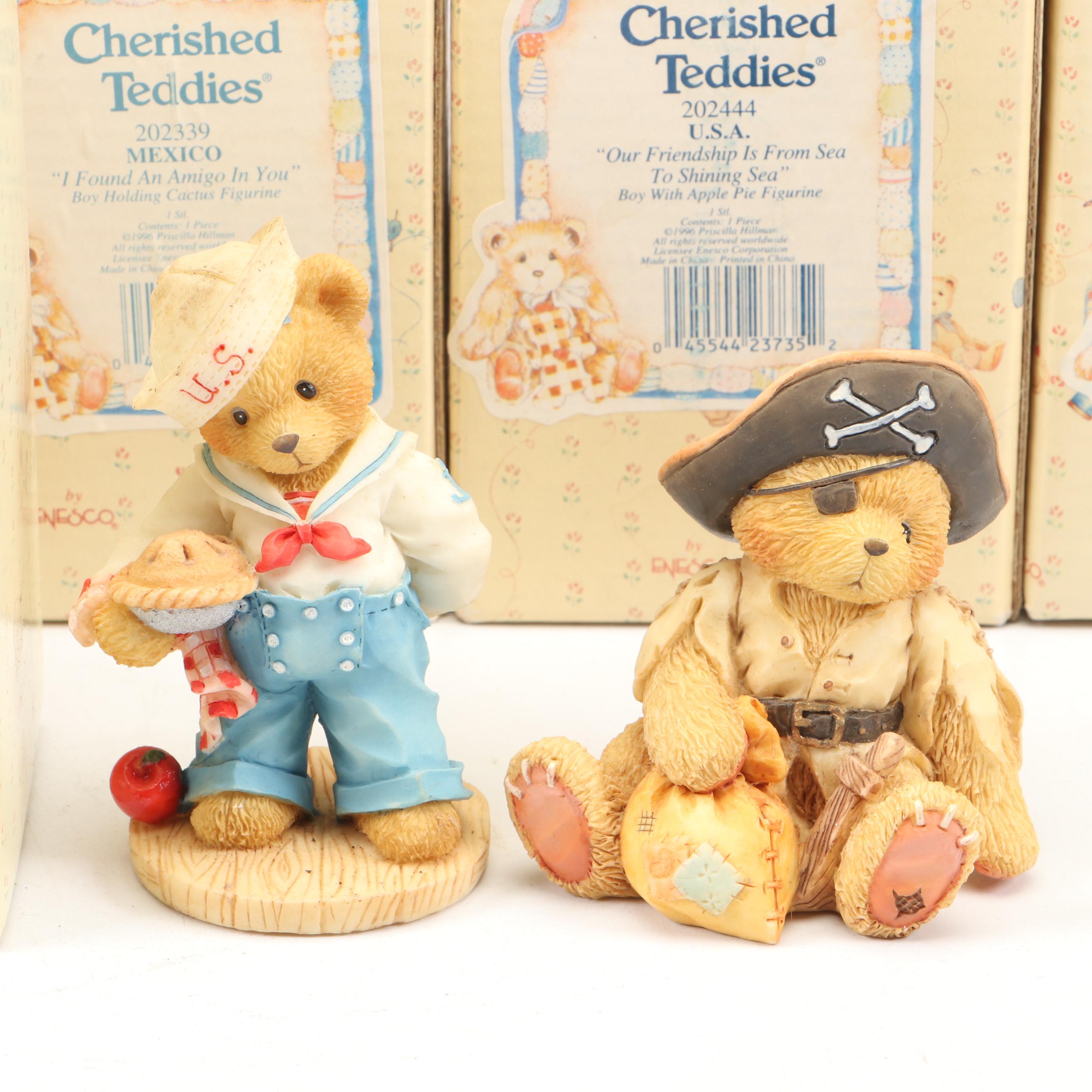 Enesco Priscilla Hillman Cherished Teddies Figurines, Late 20th Century