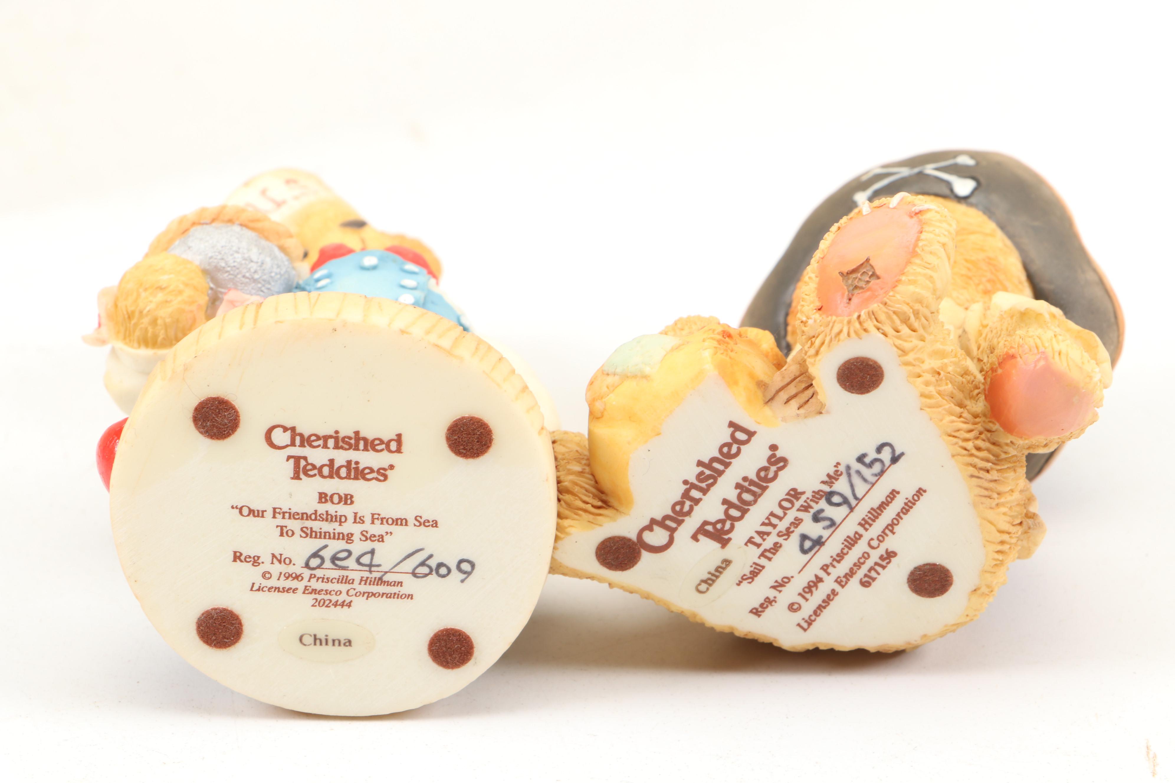 Enesco Priscilla Hillman Cherished Teddies Figurines, Late 20th Century