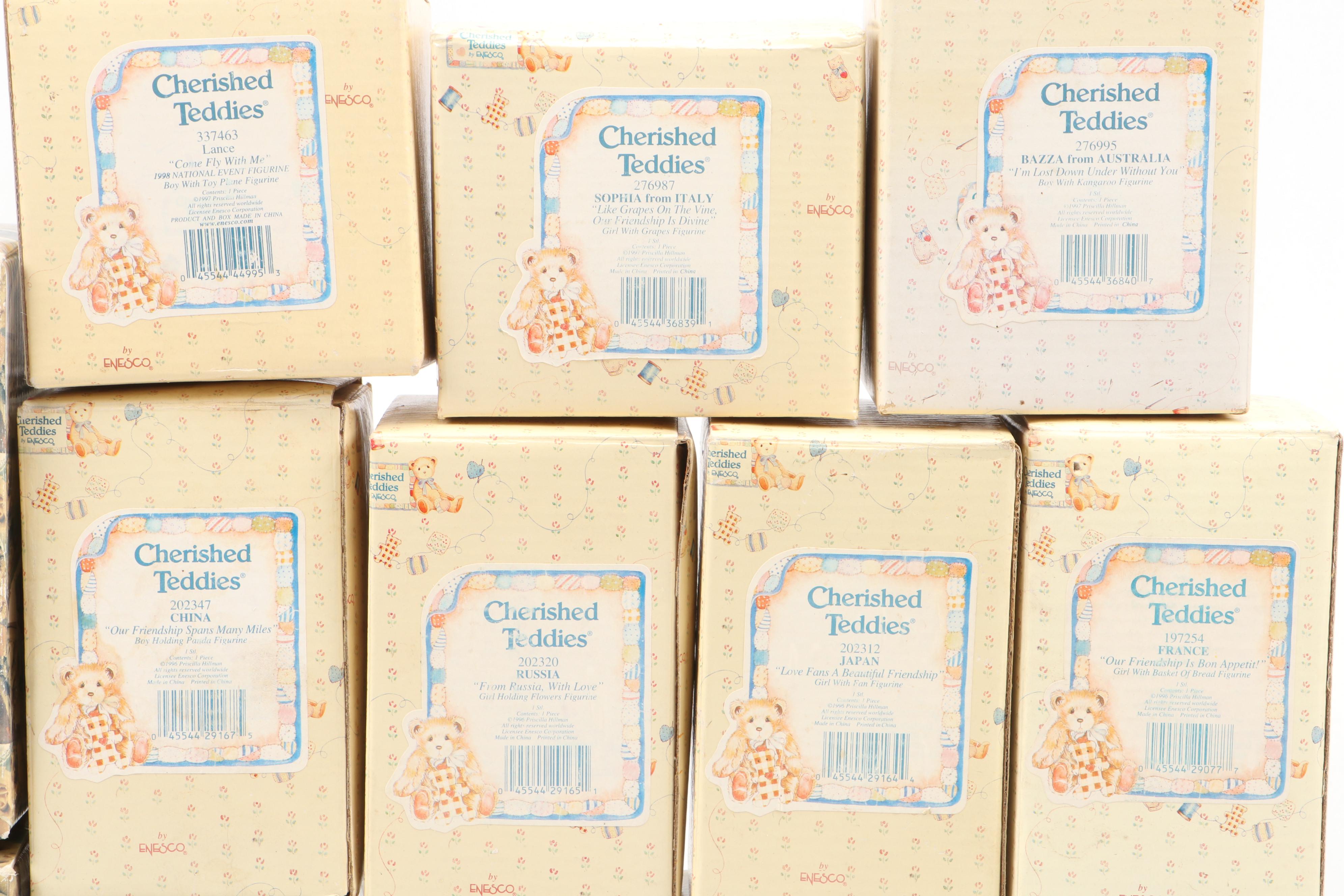 Enesco Priscilla Hillman Cherished Teddies Figurines, Late 20th Century