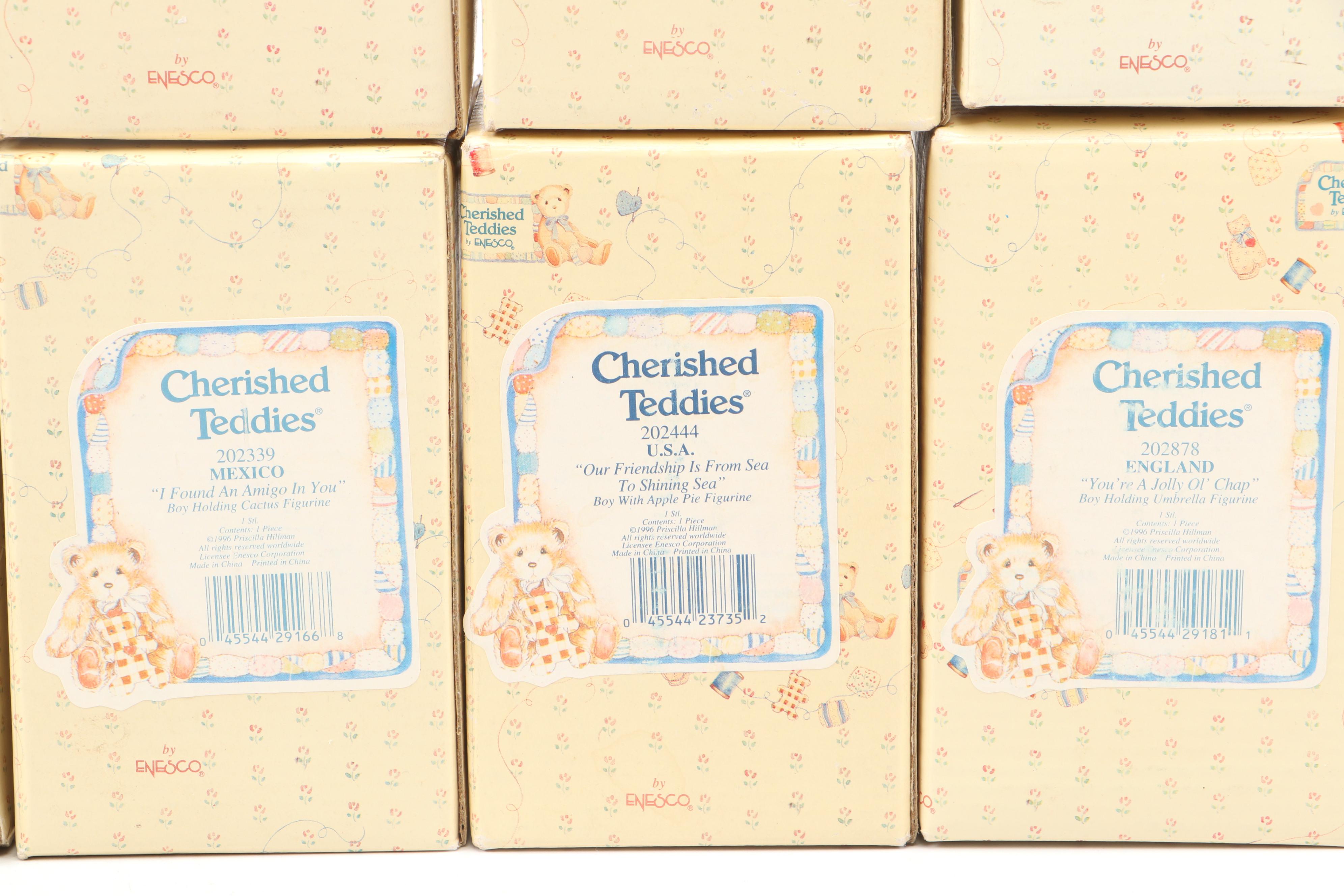 Enesco Priscilla Hillman Cherished Teddies Figurines, Late 20th Century