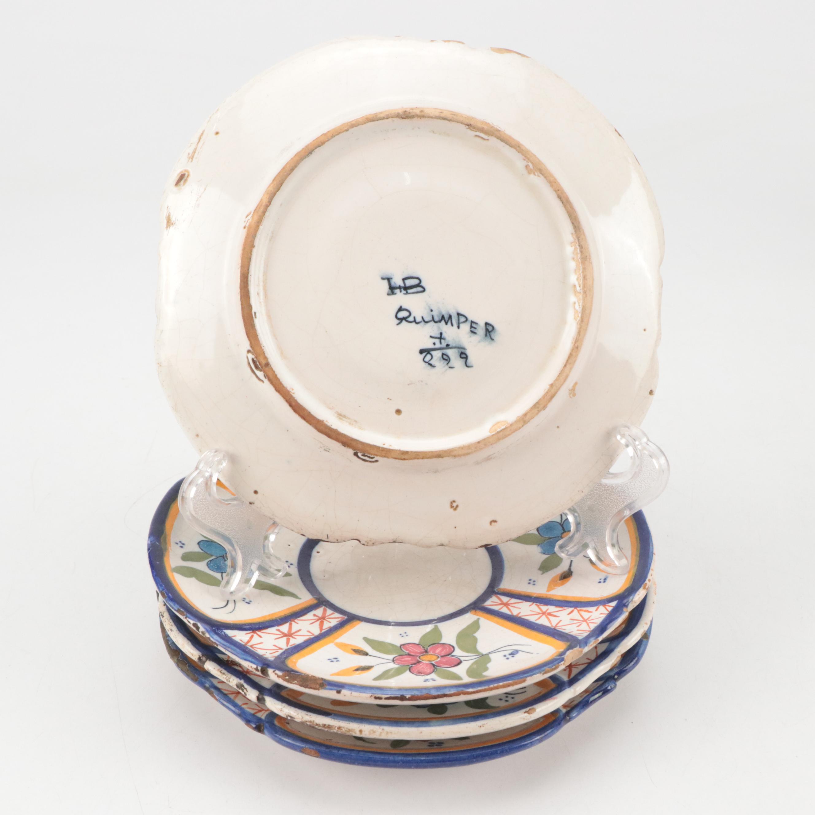 Quimper Ceramic Teapot with Mont Saint Michel Ceramic Vase and More