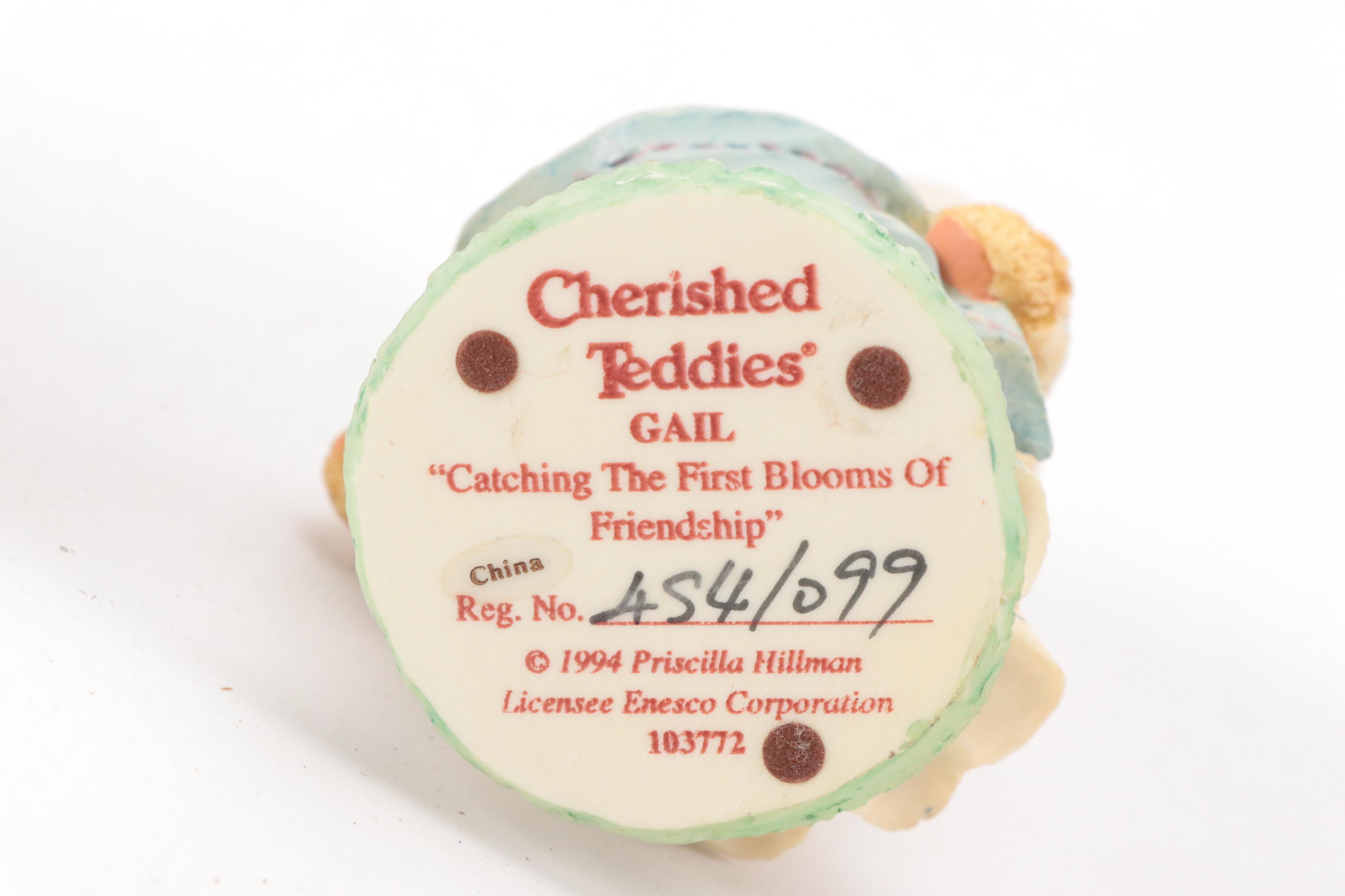Enesco Priscilla Hillman Cherished Teddies Figurines, Late 20th Century