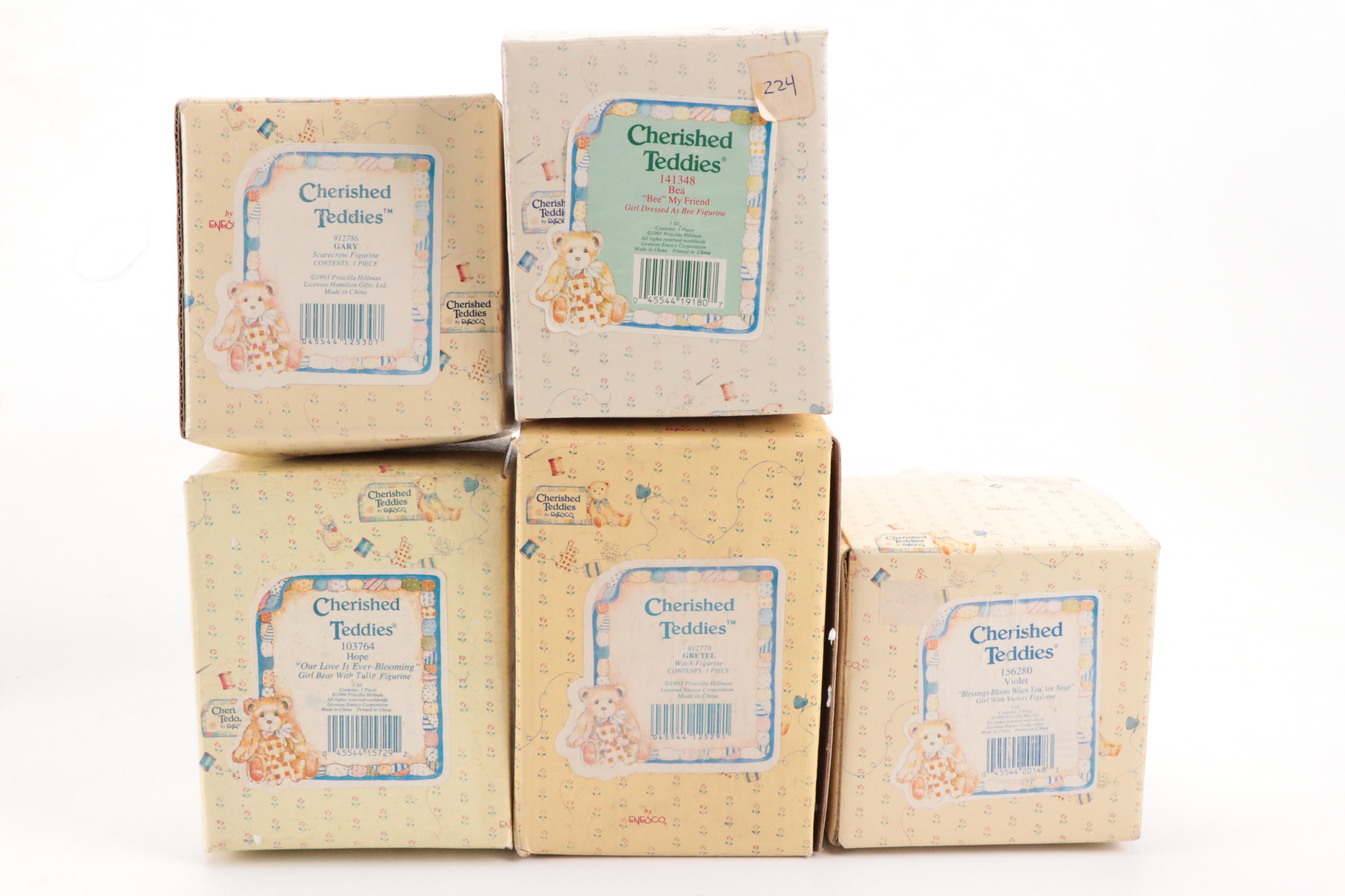 Enesco Priscilla Hillman Cherished Teddies Figurines, Late 20th Century