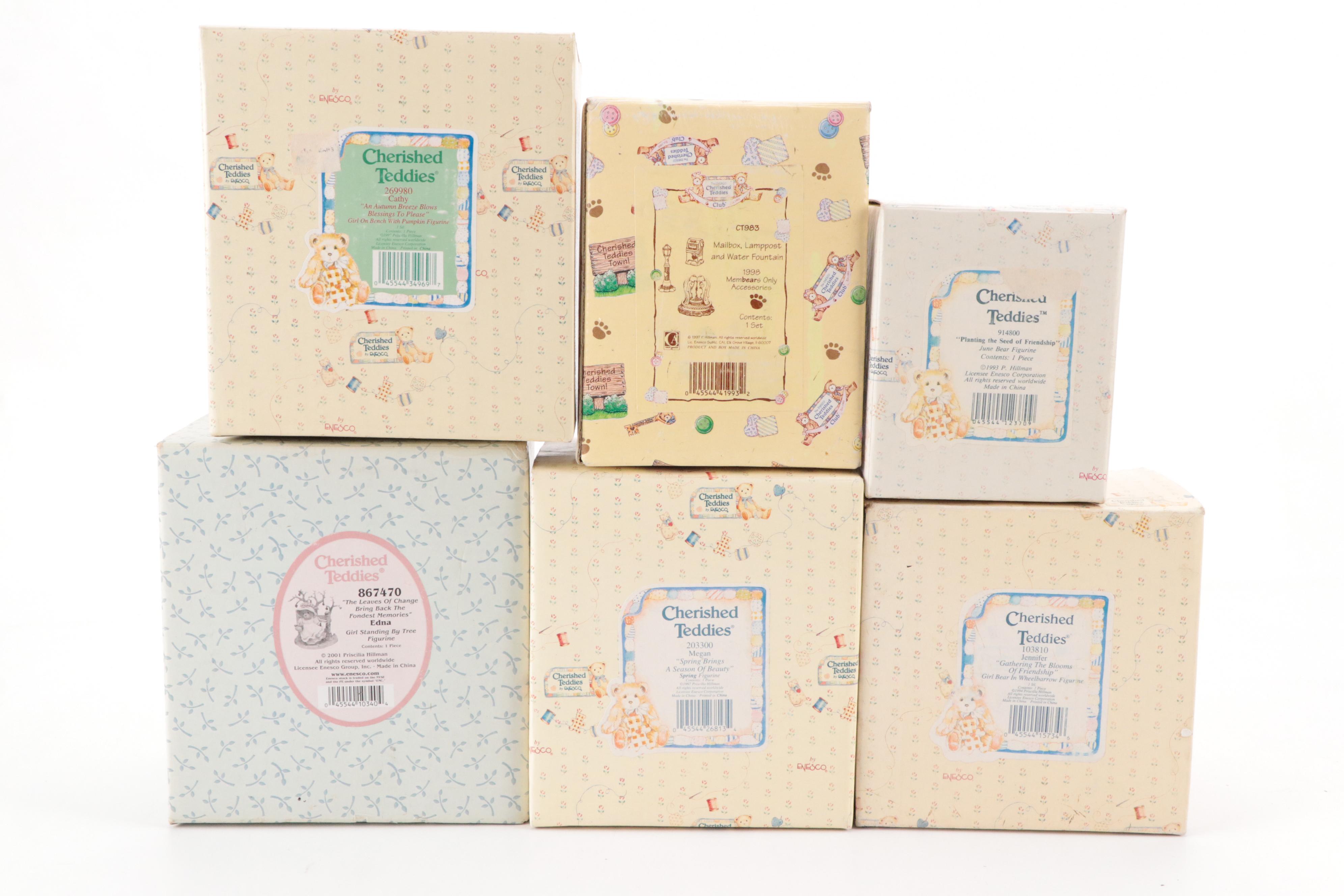 Enesco Priscilla Hillman Cherished Teddies Figurines, Late 20th Century