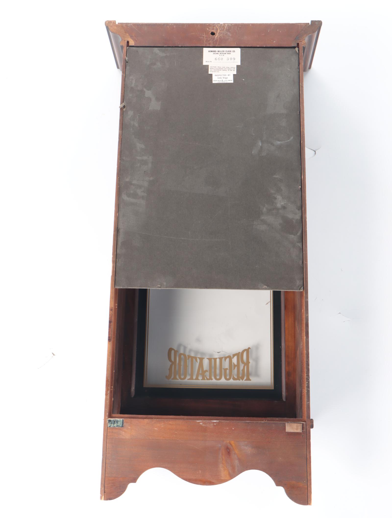 Howard Miller Barwick Collection Mahogany Cased Regulator Wall Clock