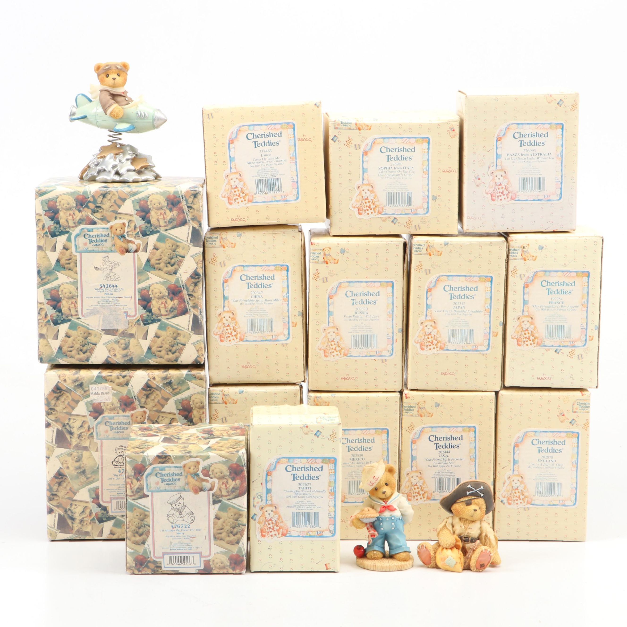 Enesco Priscilla Hillman Cherished Teddies Figurines, Late 20th Century