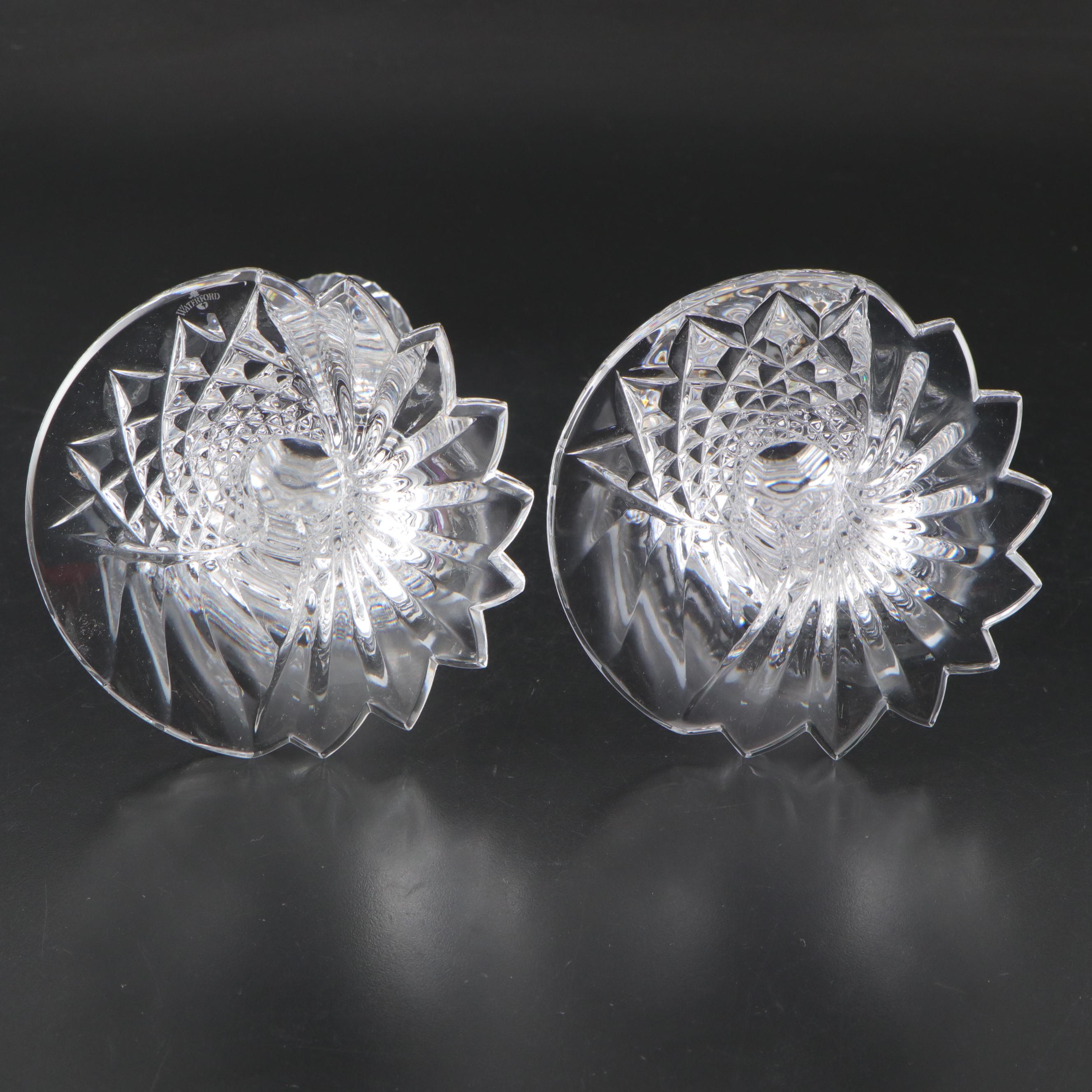 Waterford Crystal "Seahorse" Candlestick Pair, Early 21st Century