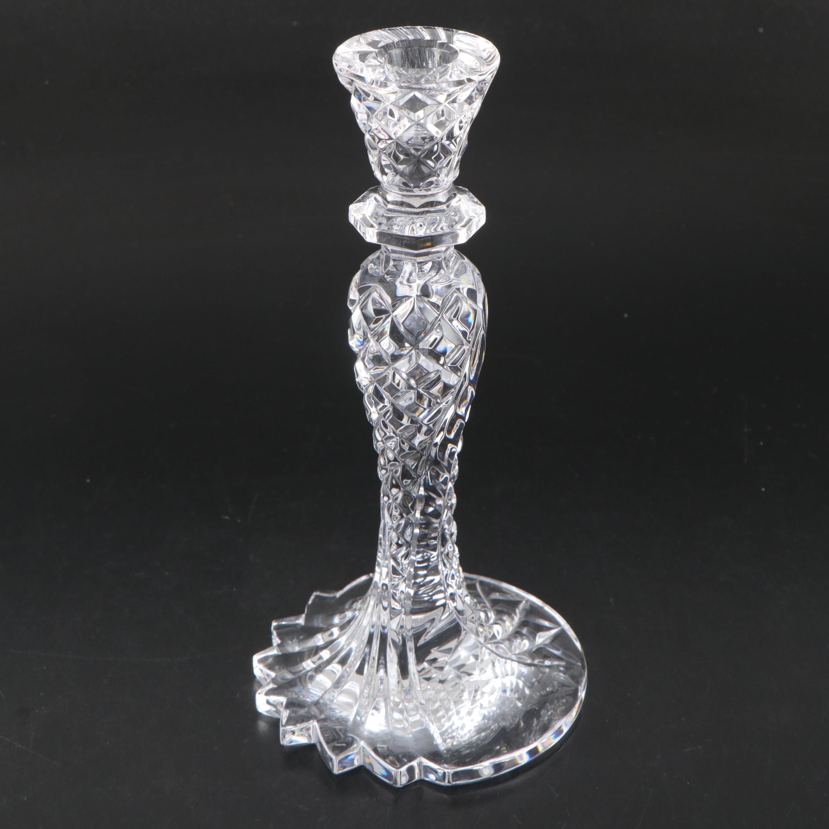 Waterford Crystal "Seahorse" Candlestick Pair, Early 21st Century