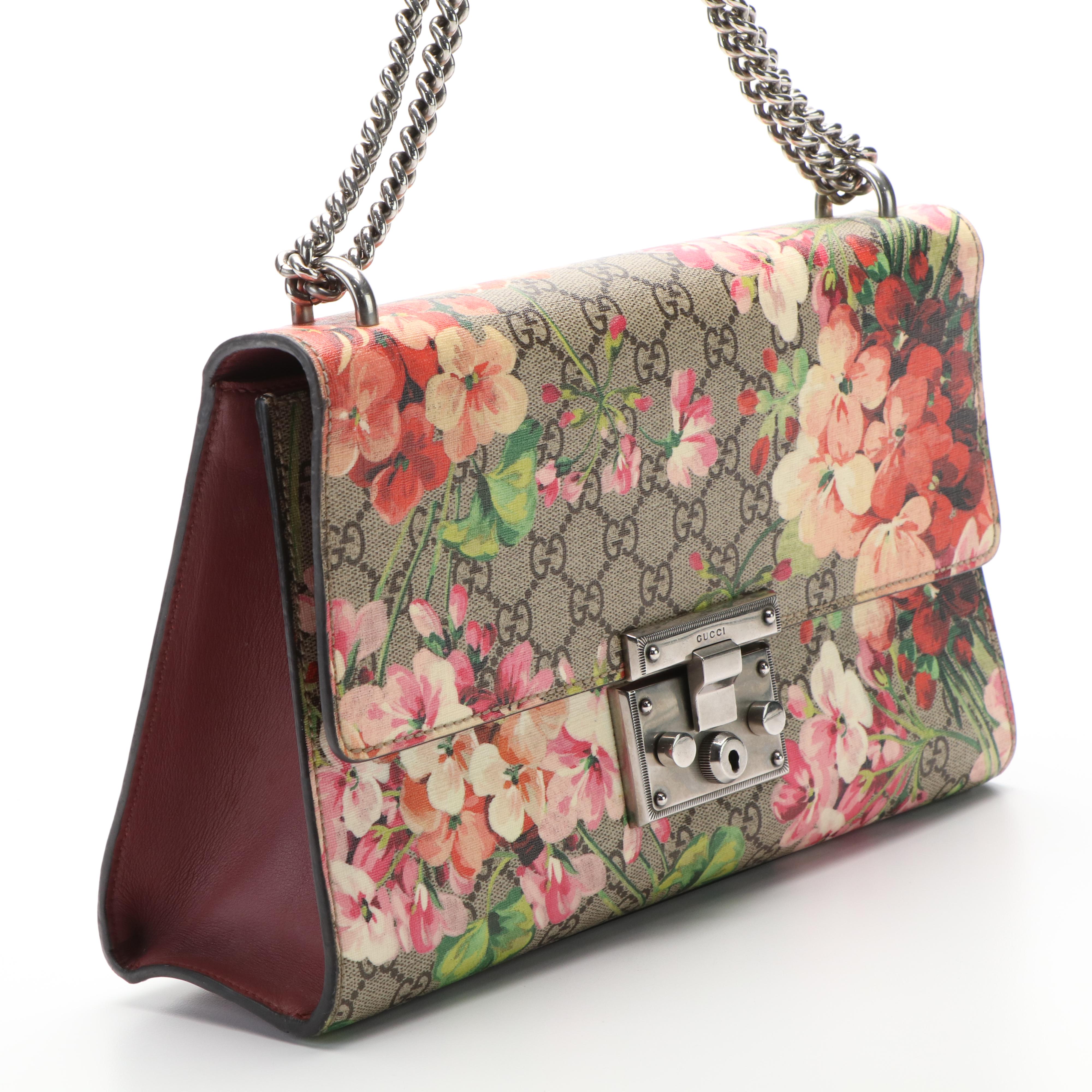 Gucci Blooms GG Supreme Padlock Shoulder Bag