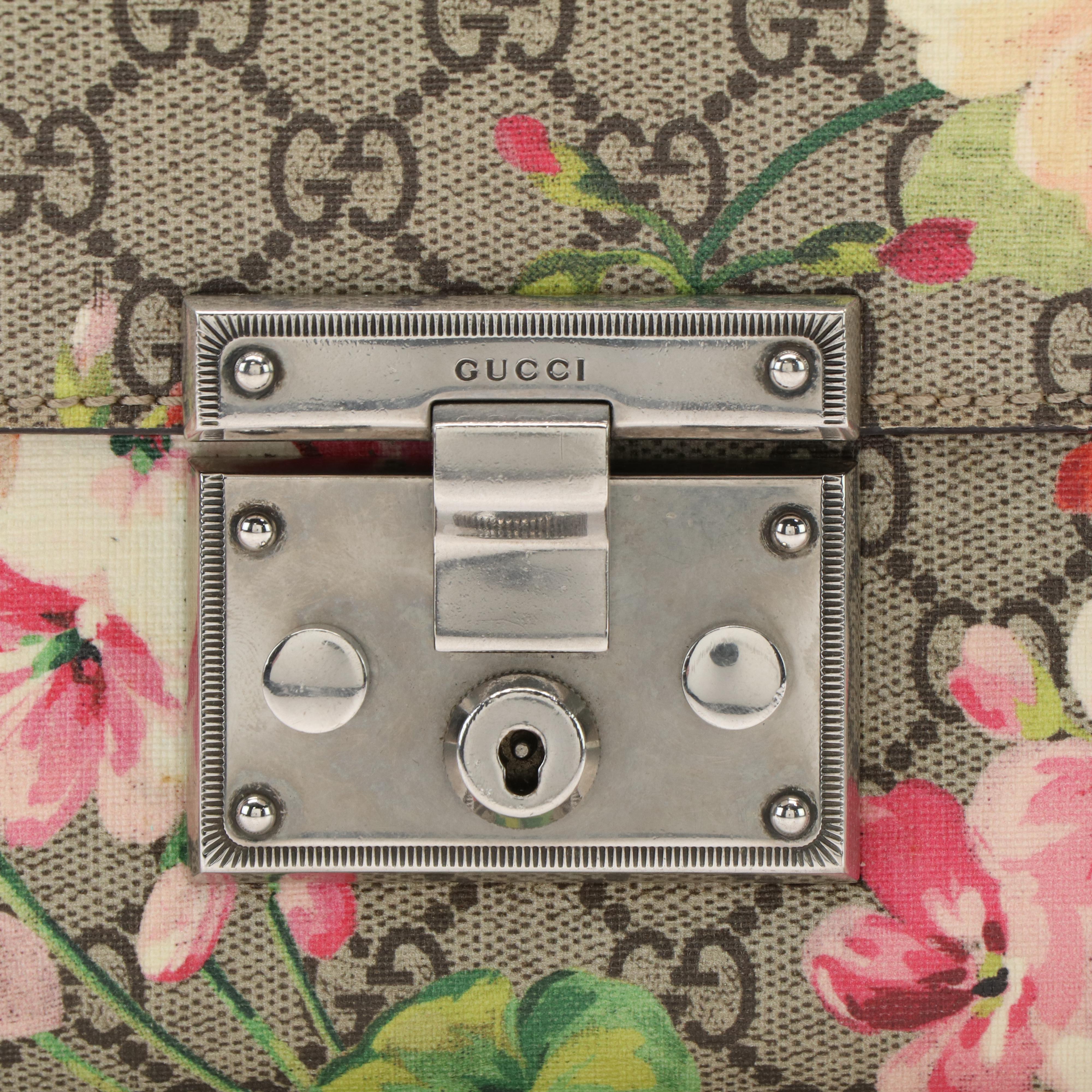 Gucci Blooms GG Supreme Padlock Shoulder Bag