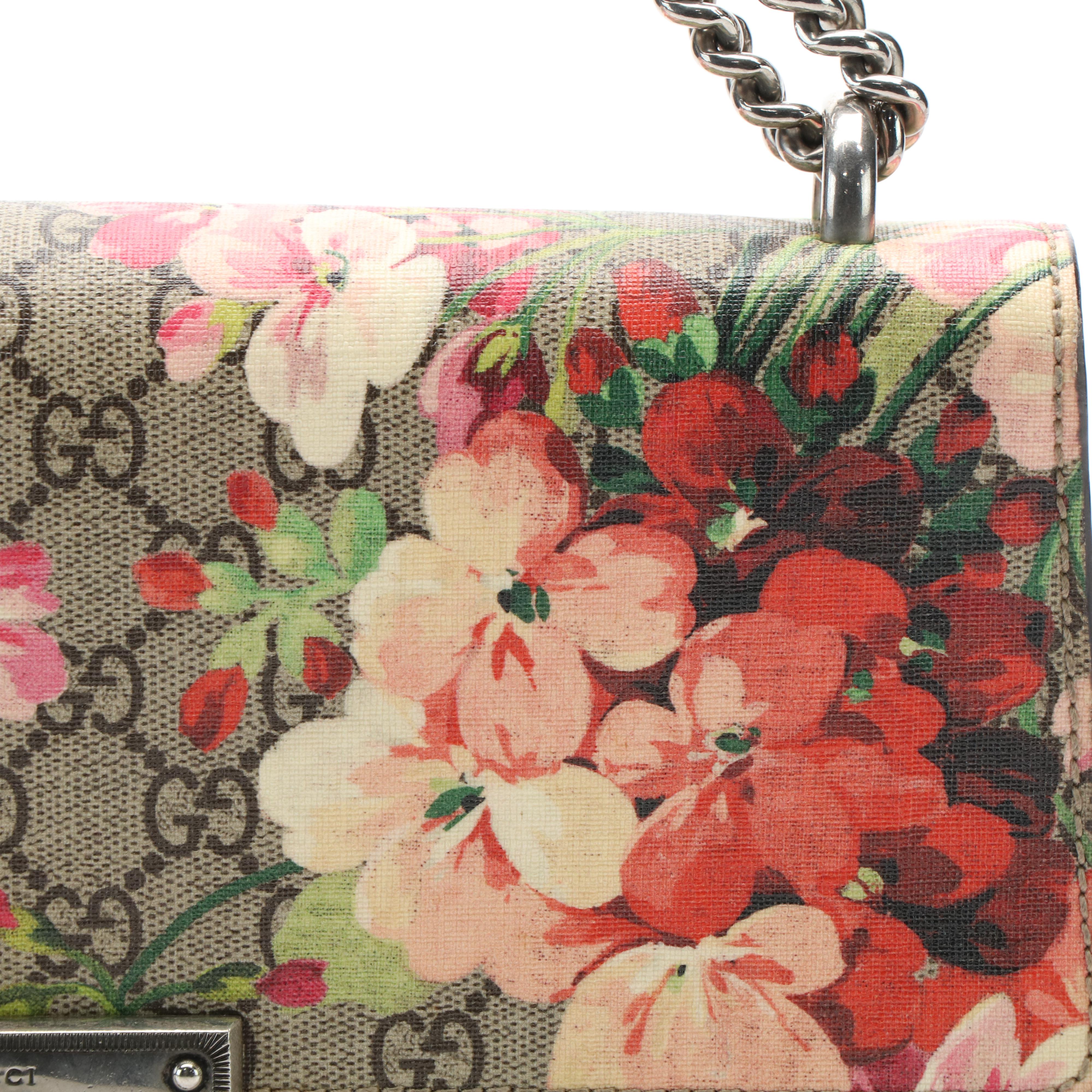 Gucci Blooms GG Supreme Padlock Shoulder Bag