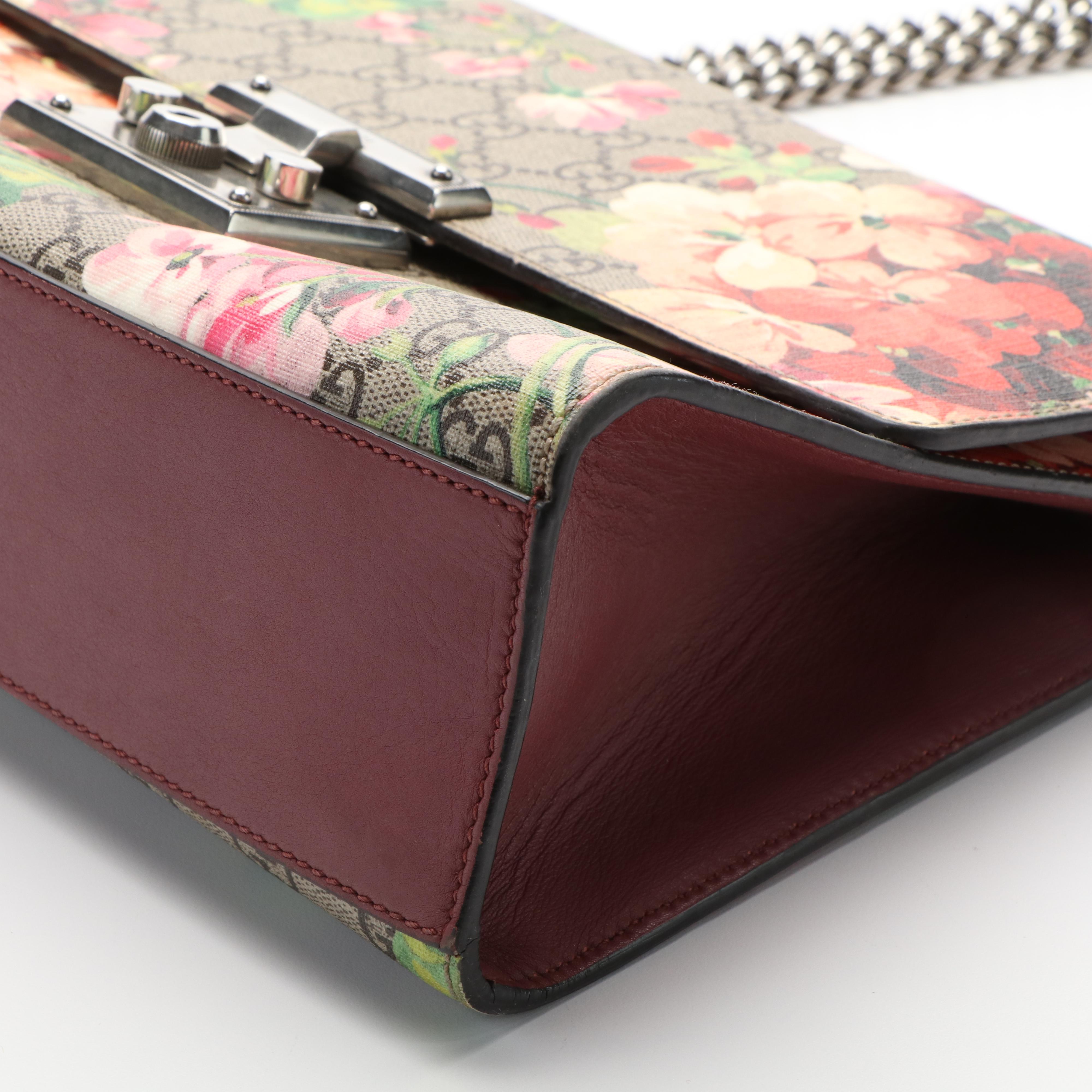 Gucci Blooms GG Supreme Padlock Shoulder Bag