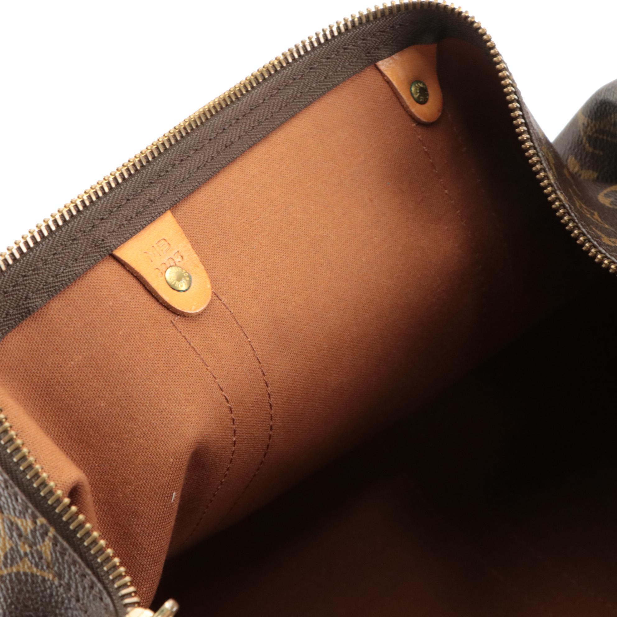 Louis Vuitton Keepall 50 Boston Bag in Brown Monogram Canvas and Leather