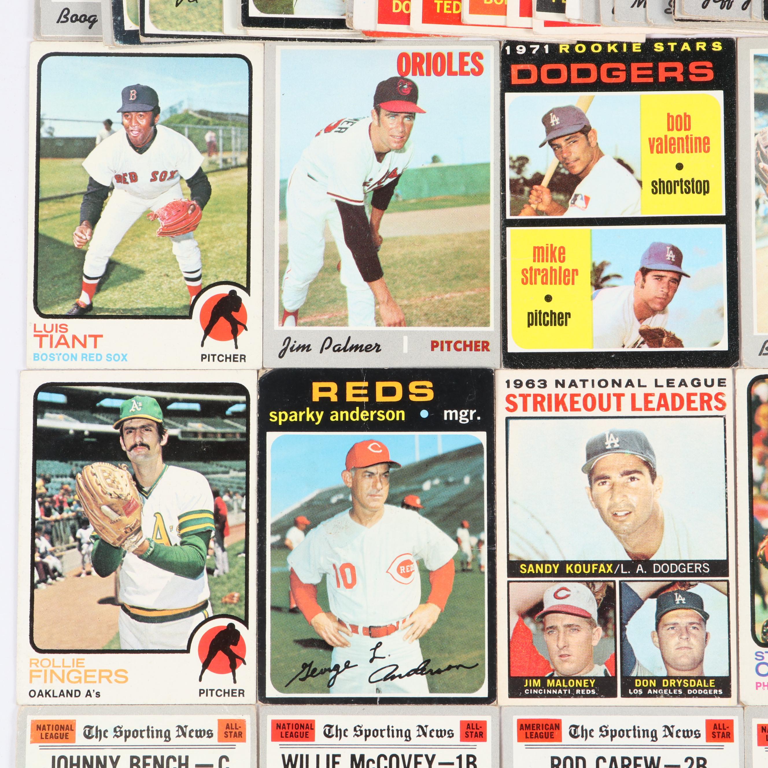 Topps Baseball Cards Featuring Babe Ruth and More, 1960s–1970s