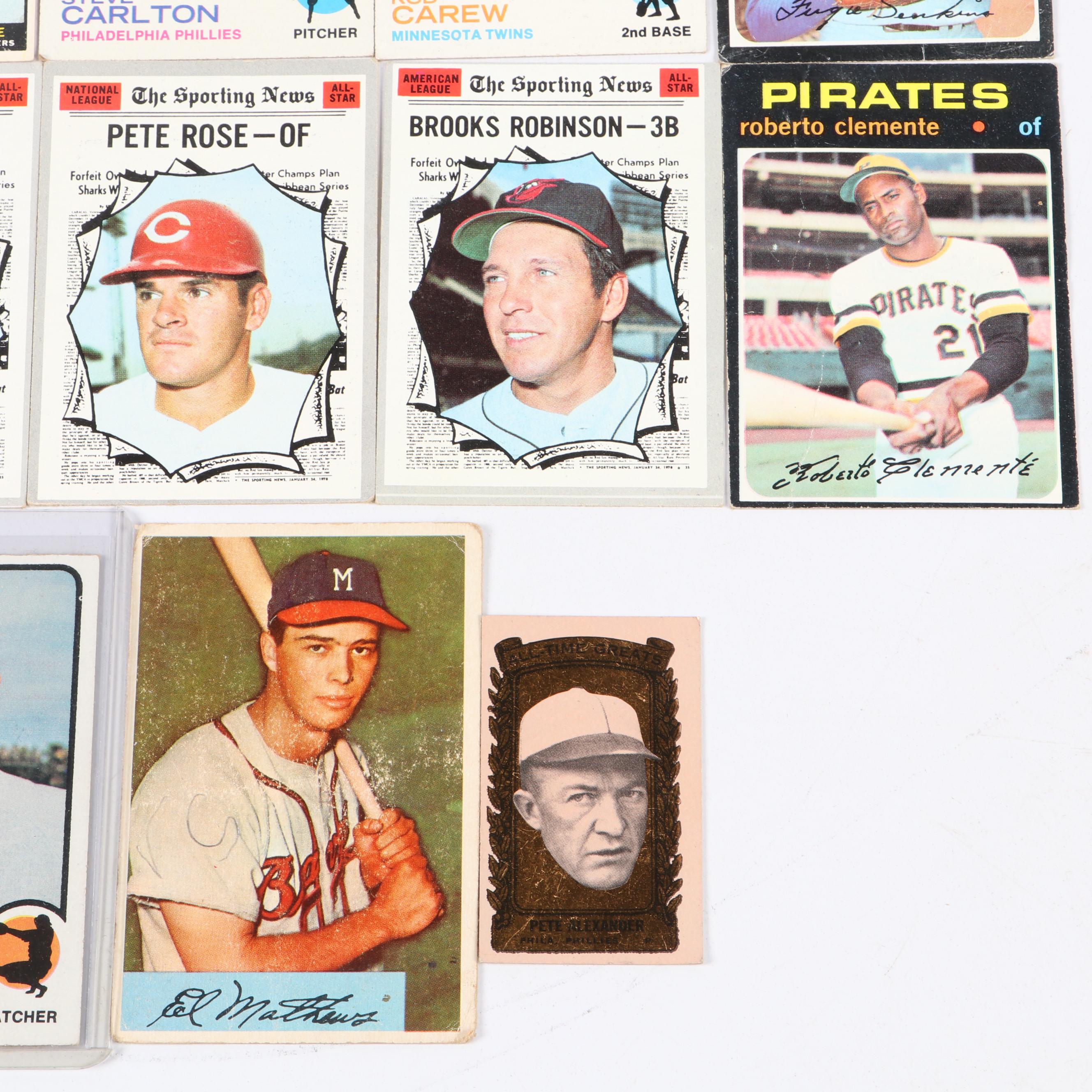 Topps Baseball Cards Featuring Babe Ruth and More, 1960s–1970s