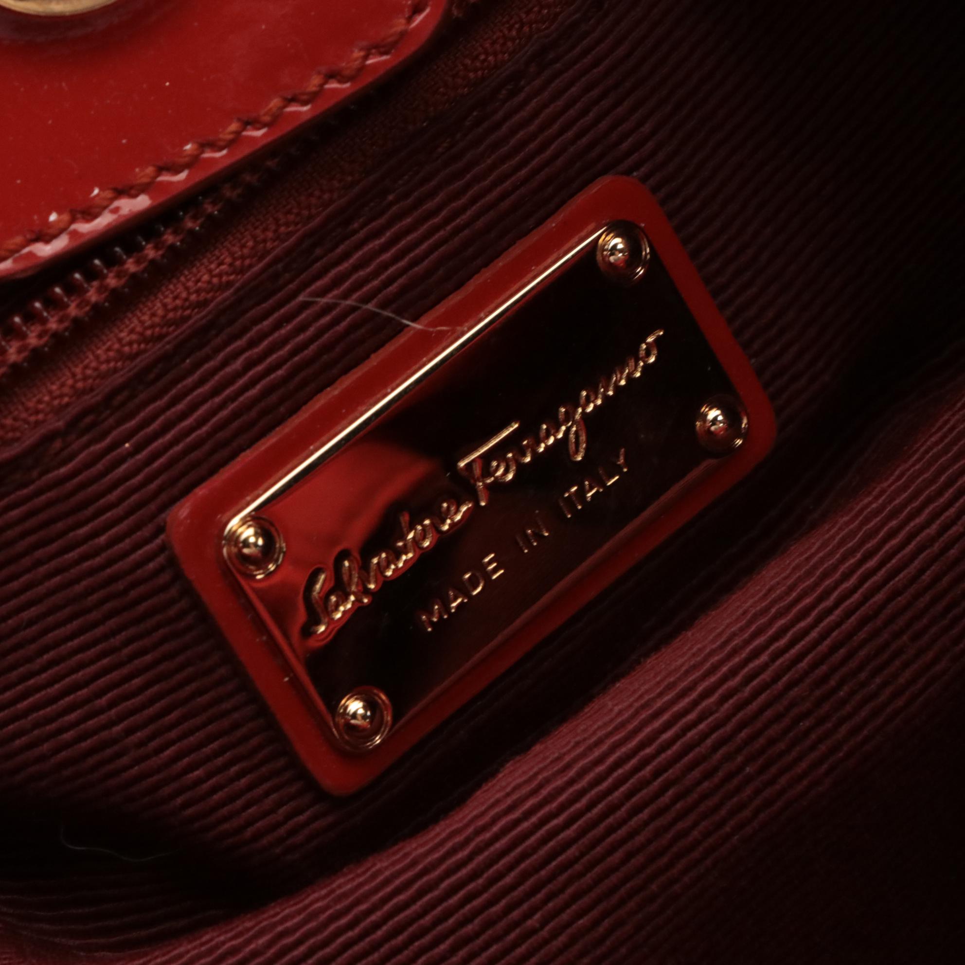 Salvatore Ferragamo Flame Orange Cinched Nylon Hobo Bag with Vara Bow Accent